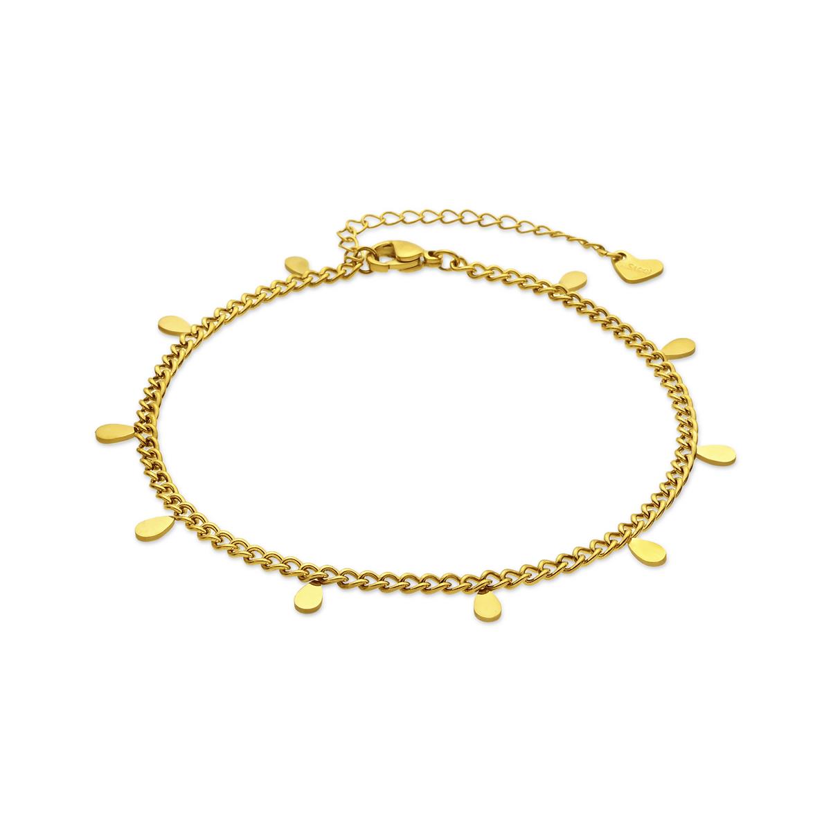 Fußkettchen mit 18 Karat Gelbgold-Finish - Hadras