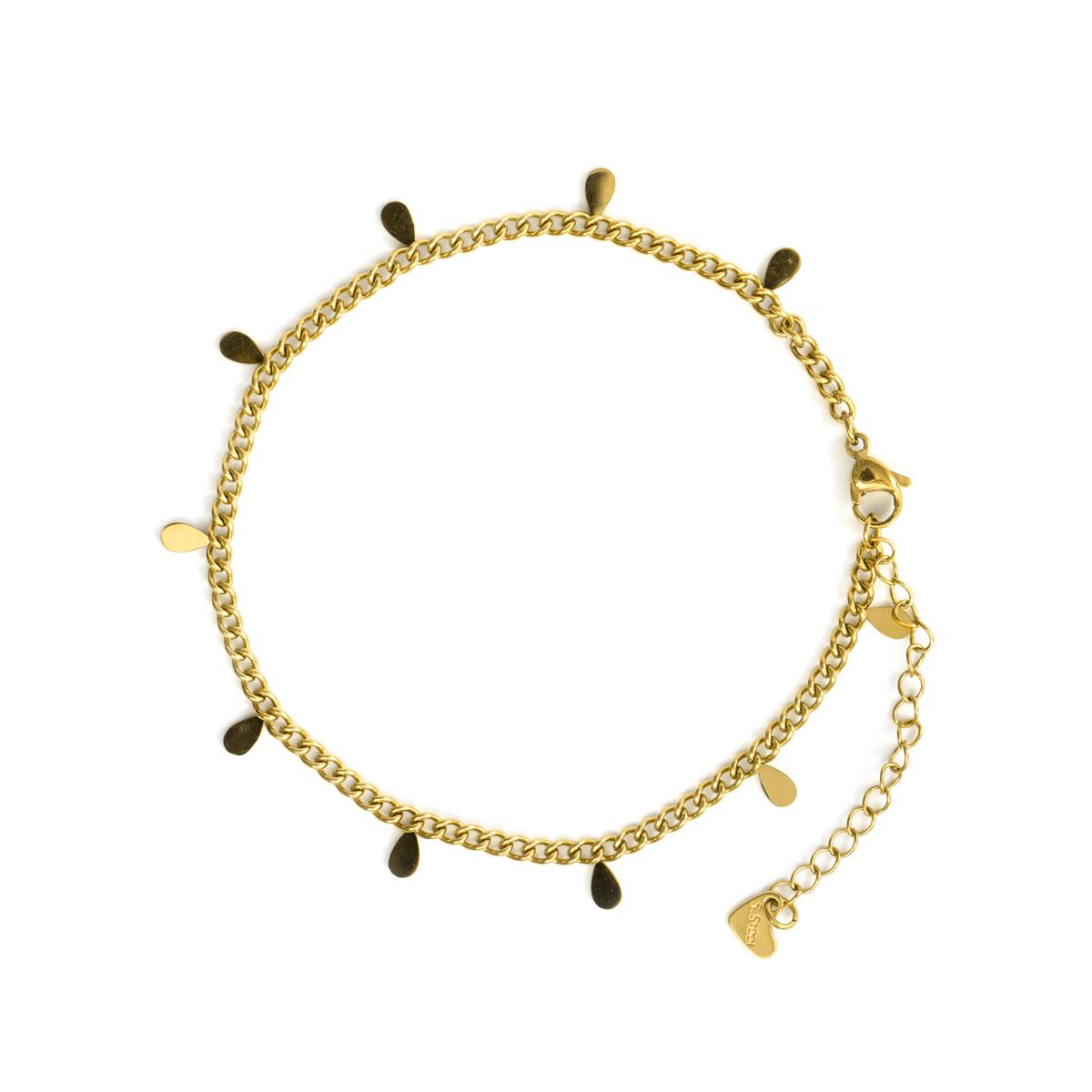 Fußkettchen mit 18 Karat Gelbgold-Finish - Hadras