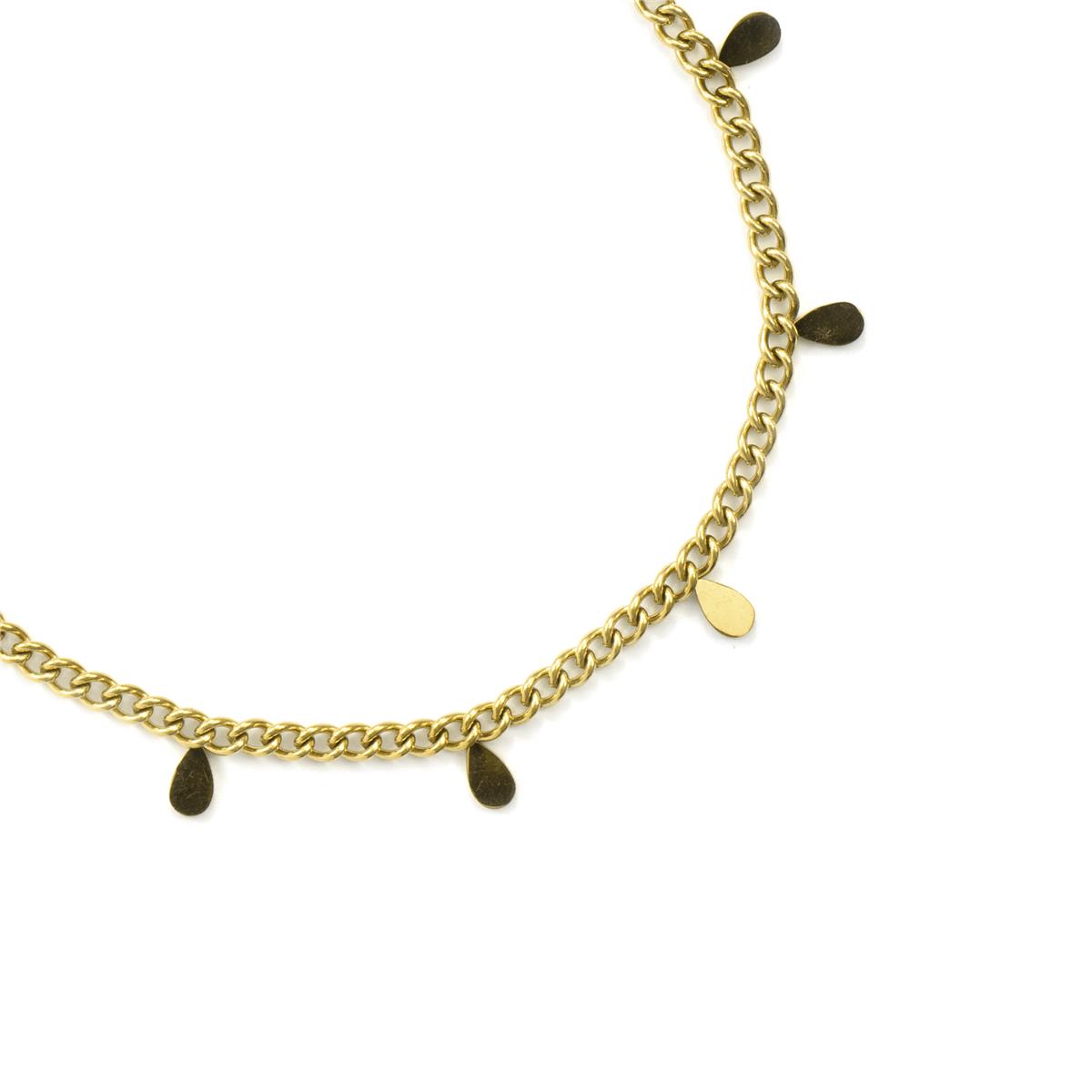 Fußkettchen mit 18 Karat Gelbgold-Finish - Hadras