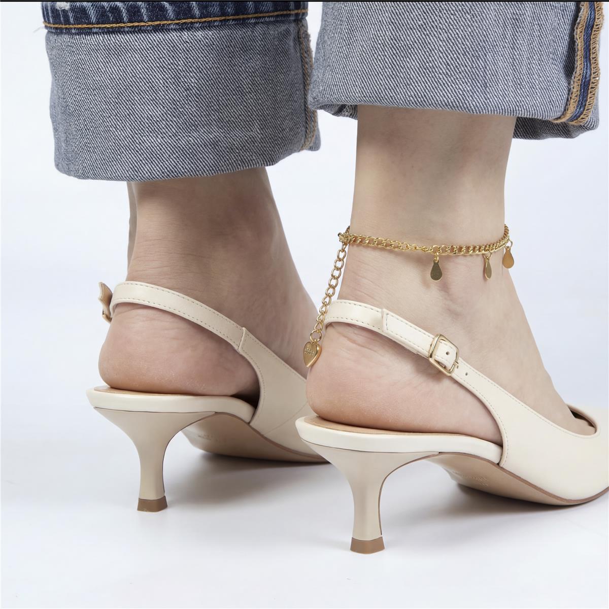 Fußkettchen mit 18 Karat Gelbgold-Finish - Hadras