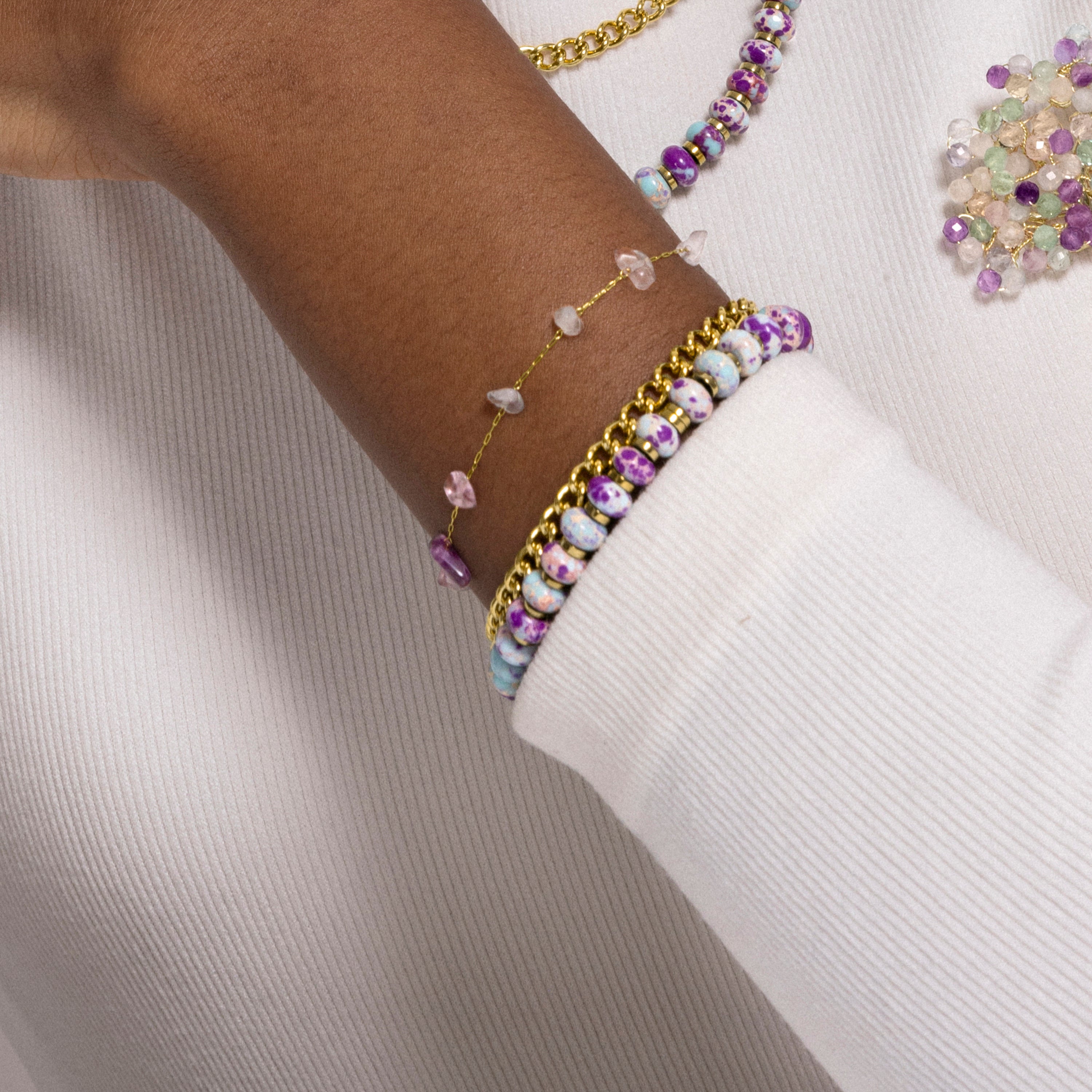 Pulsera acabada en oro jaune 18K - Hidao
