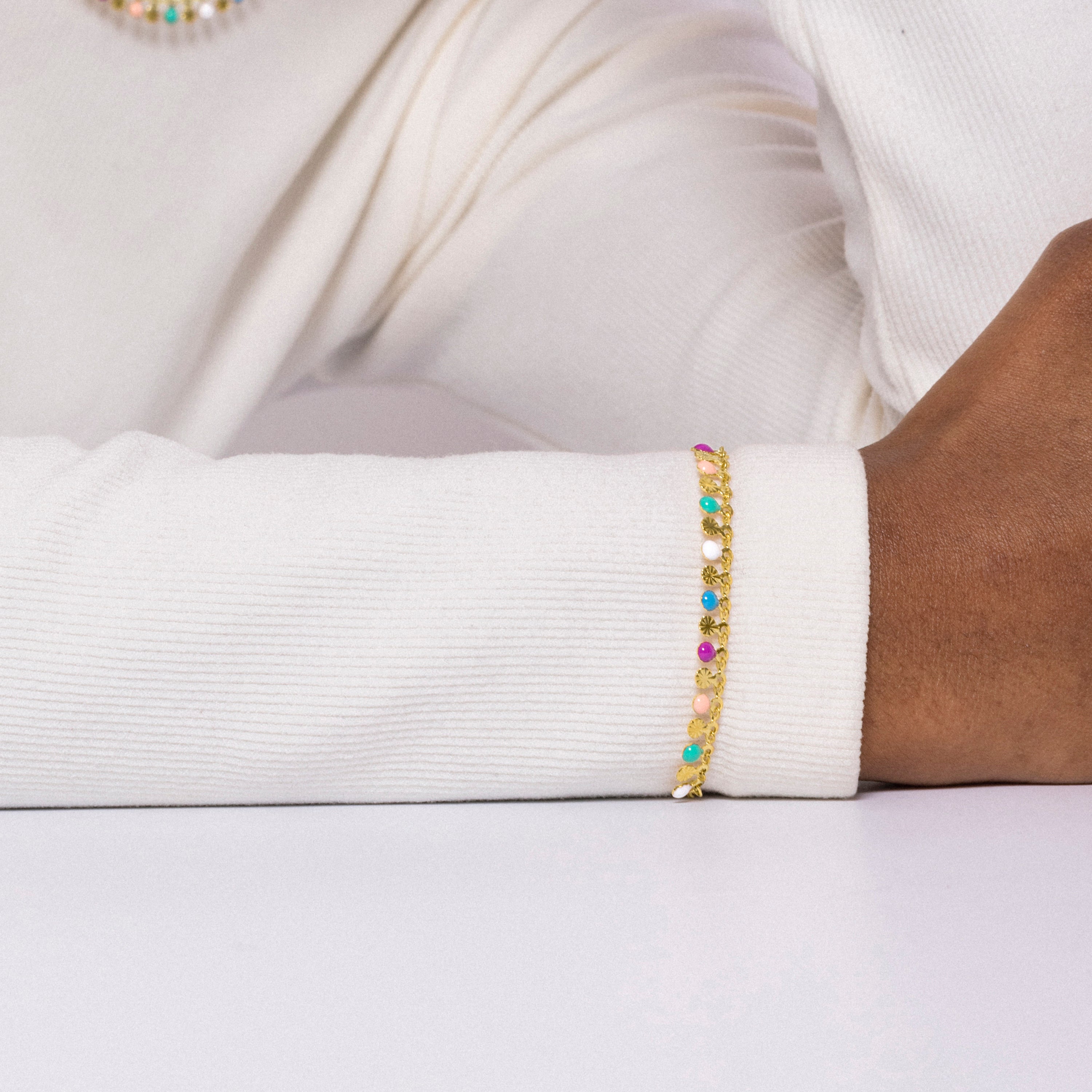 Pulsera acabada en oro amarillo 18K - Haraim