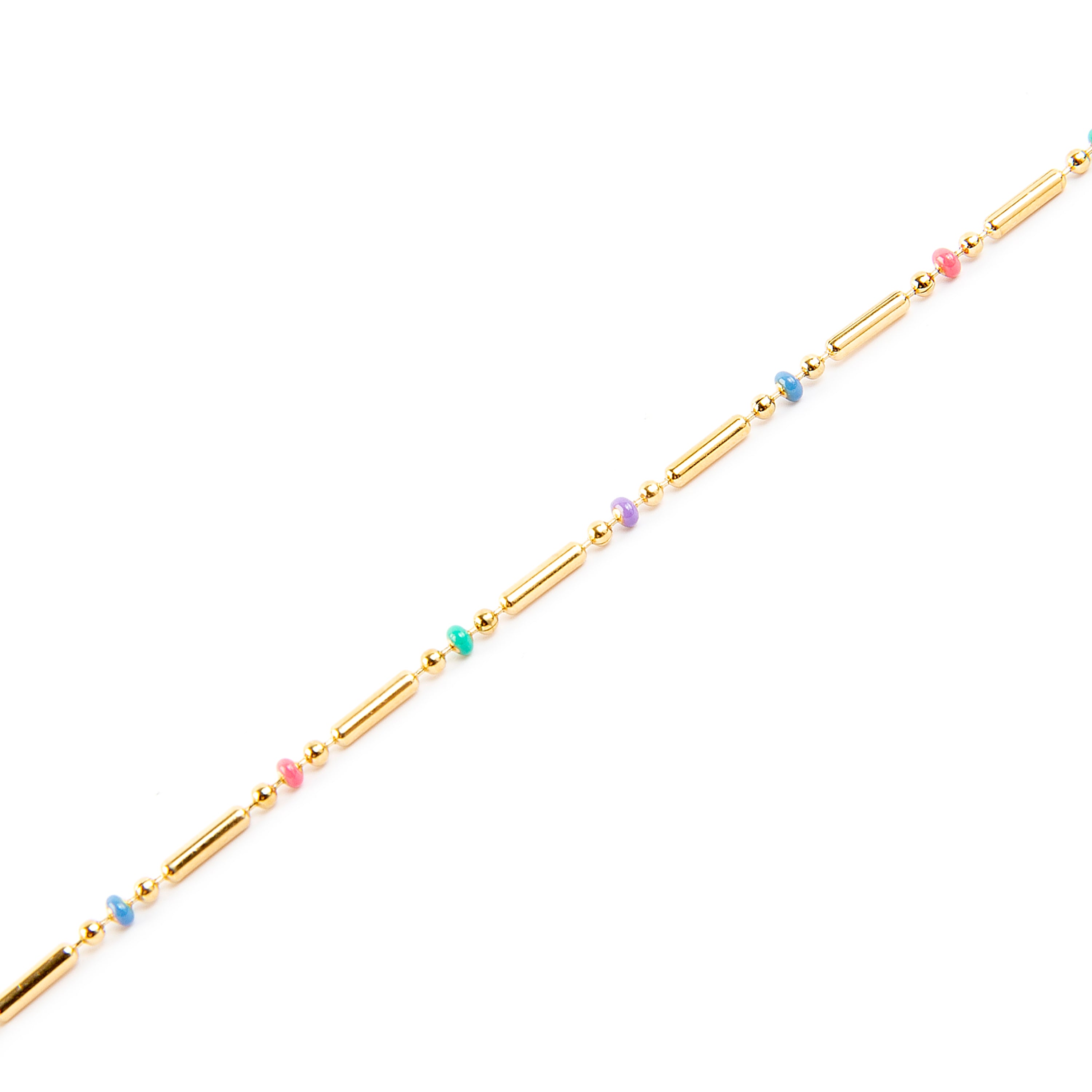 Multicolor Crystal Bracelet finished in 18K yellow gold - Ukdra