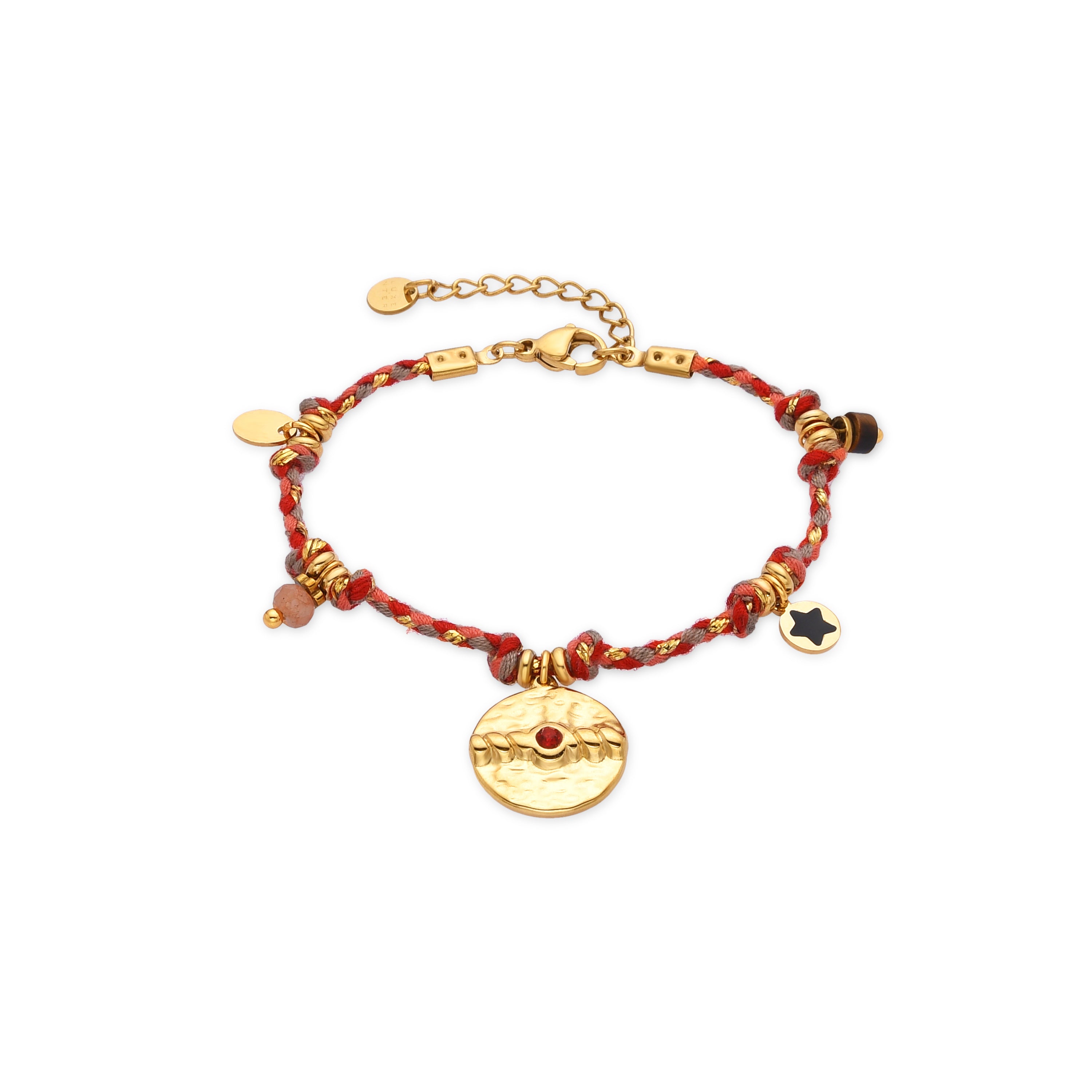 Armband mit rotem Kristall, 18k Gold-Finish - Liskel