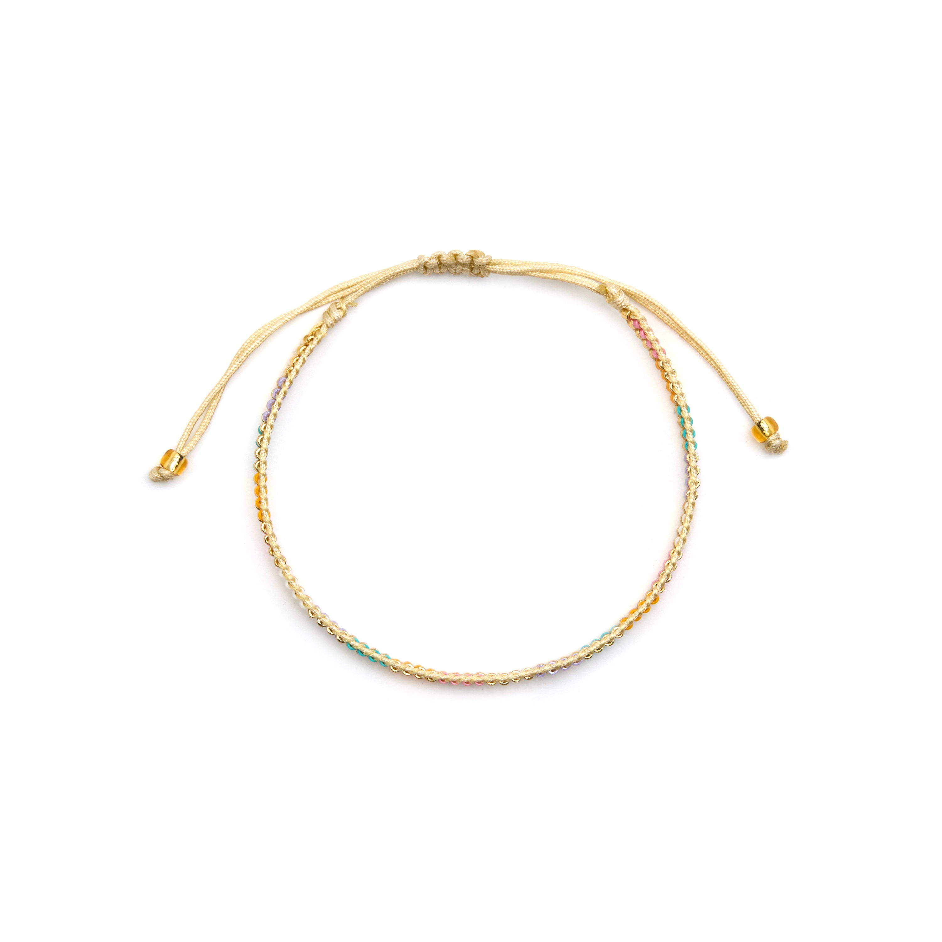 Pulsera con Cristal Multicolor acabado oro 18k - Anlako