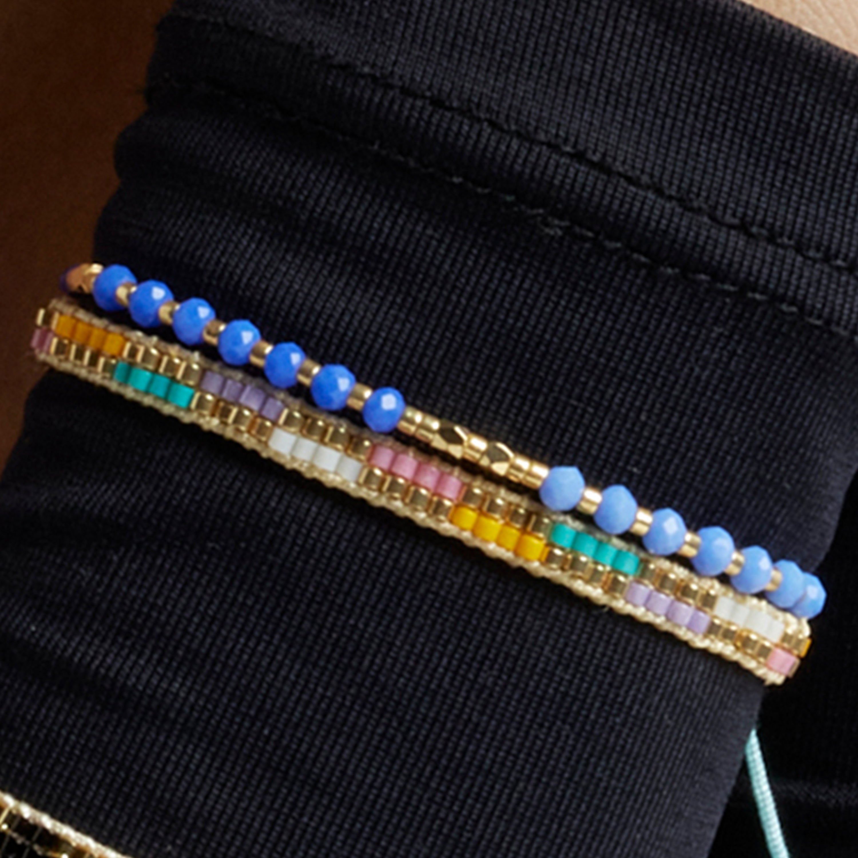 Pulsera con Cristal Multicolor acabado oro 18k - Anlako