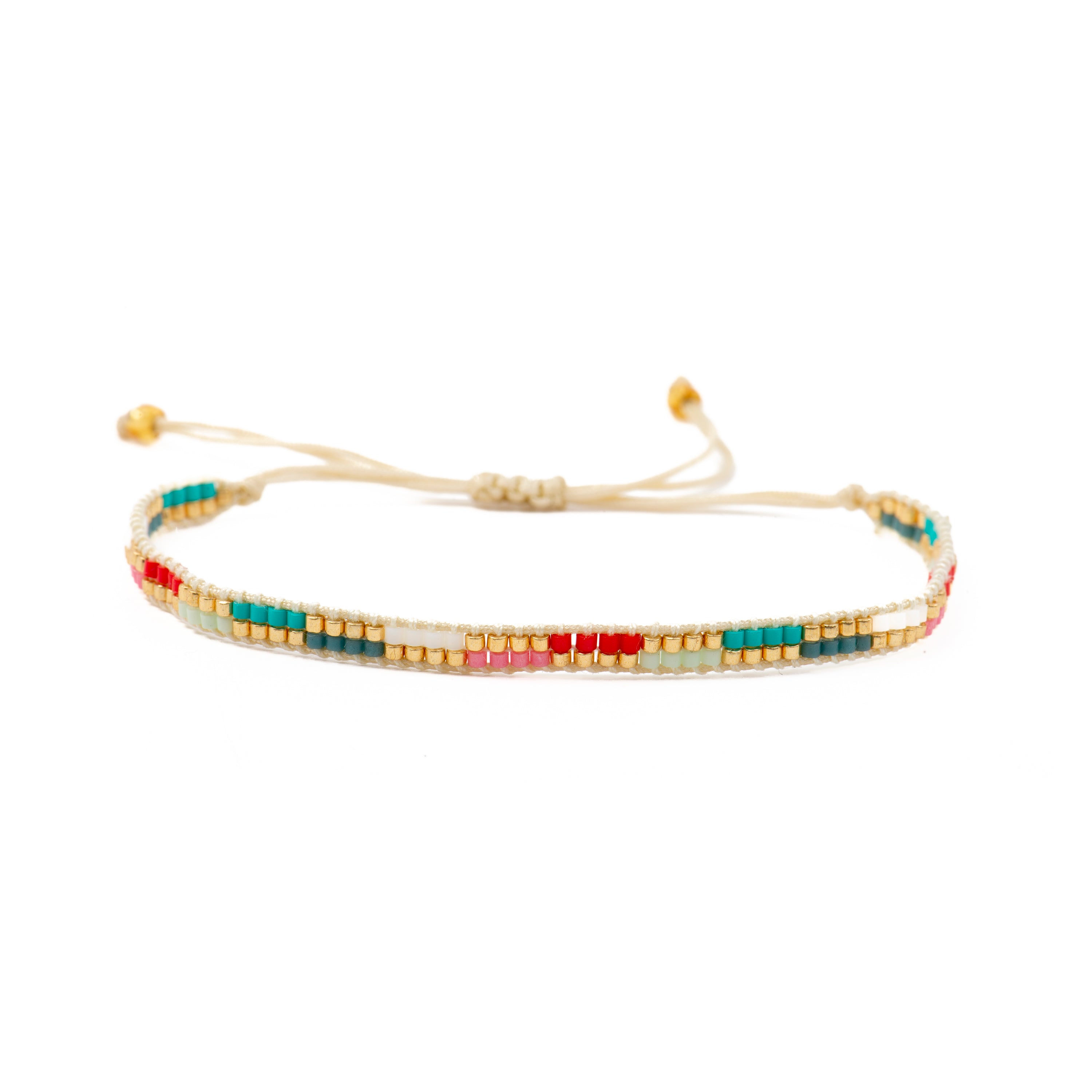 Armband mit mehrfarbigem Kristall, 18k Gold-Finish - Anlako