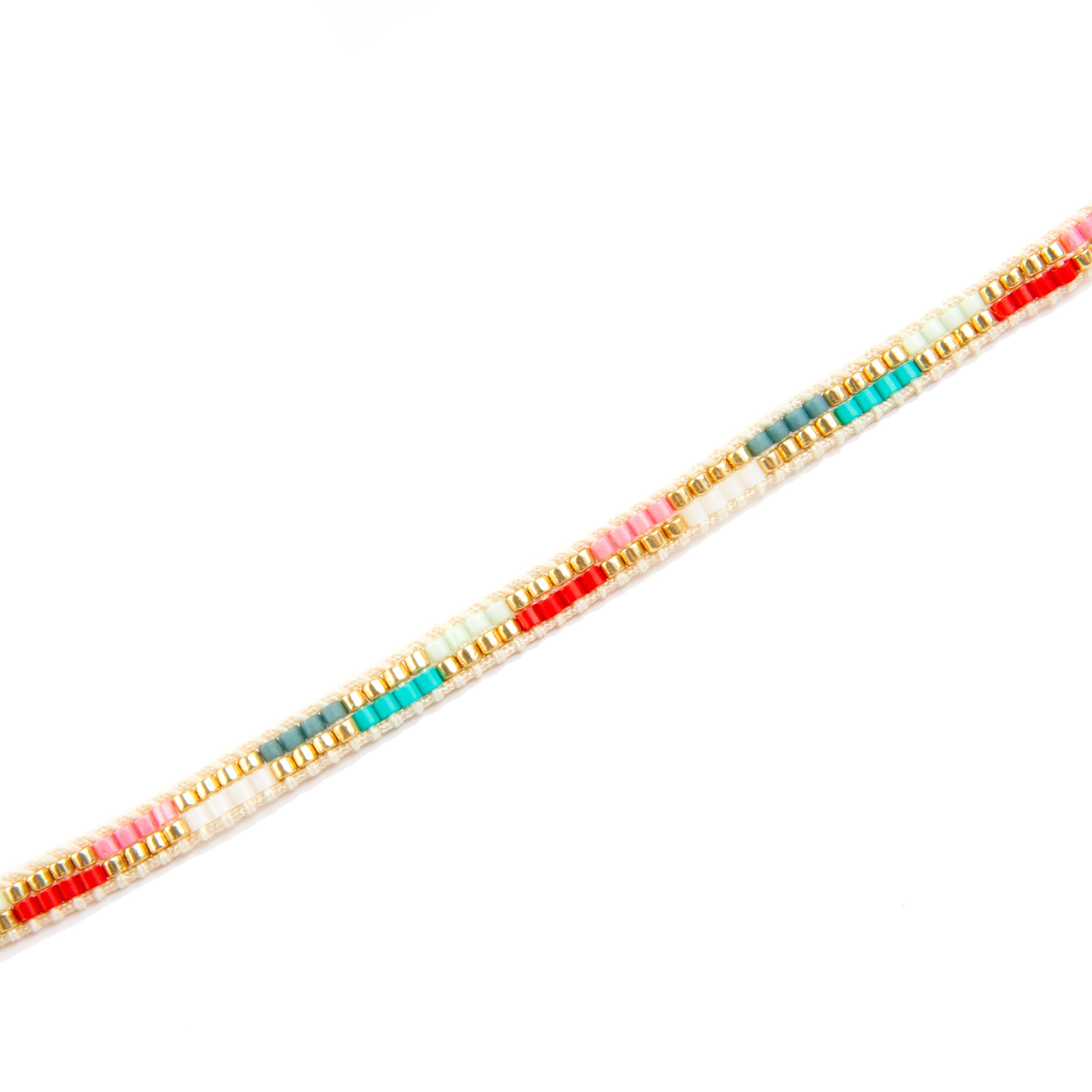 Armband mit mehrfarbigem Kristall, 18k Gold-Finish - Anlako