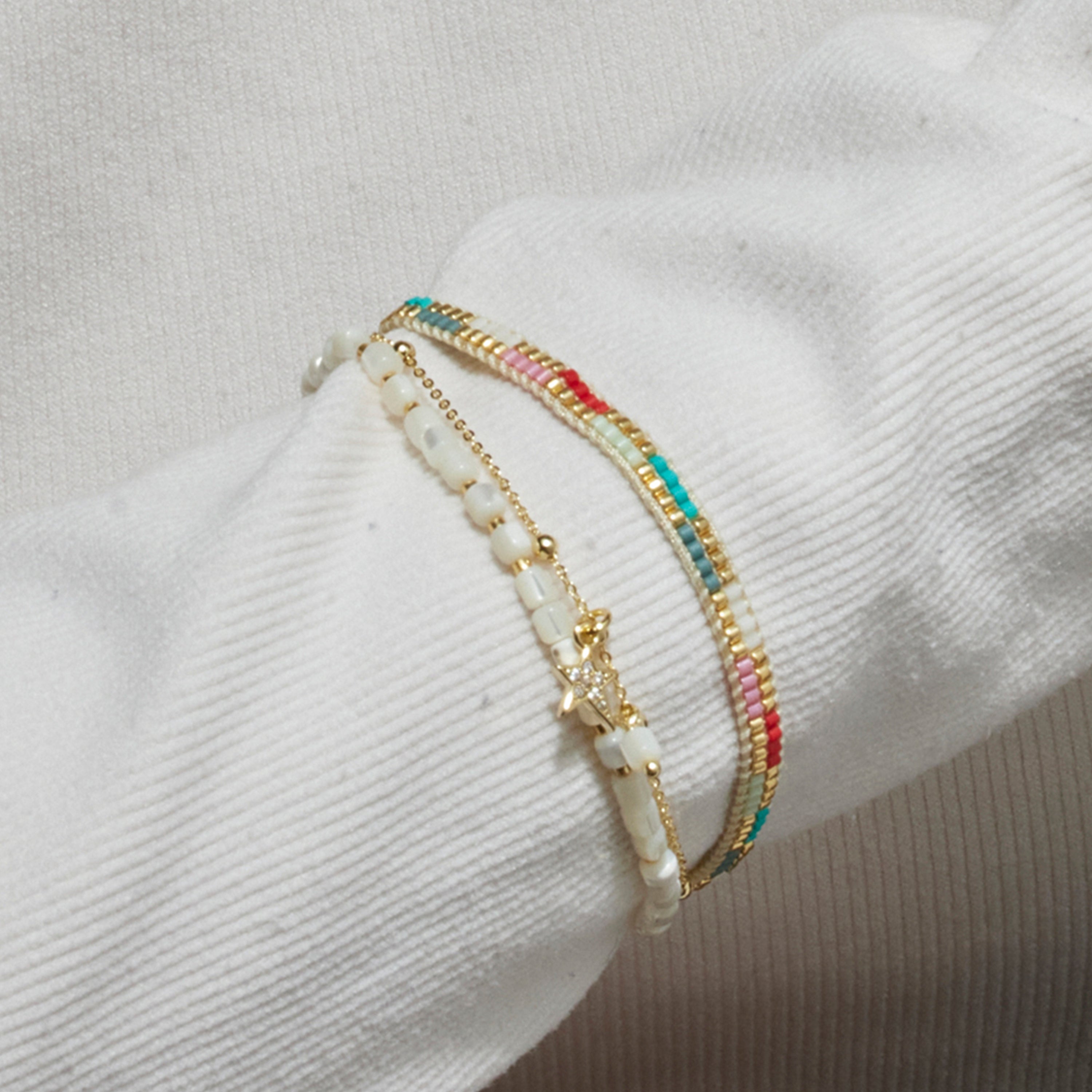 Armband mit mehrfarbigem Kristall, 18k Gold-Finish - Anlako