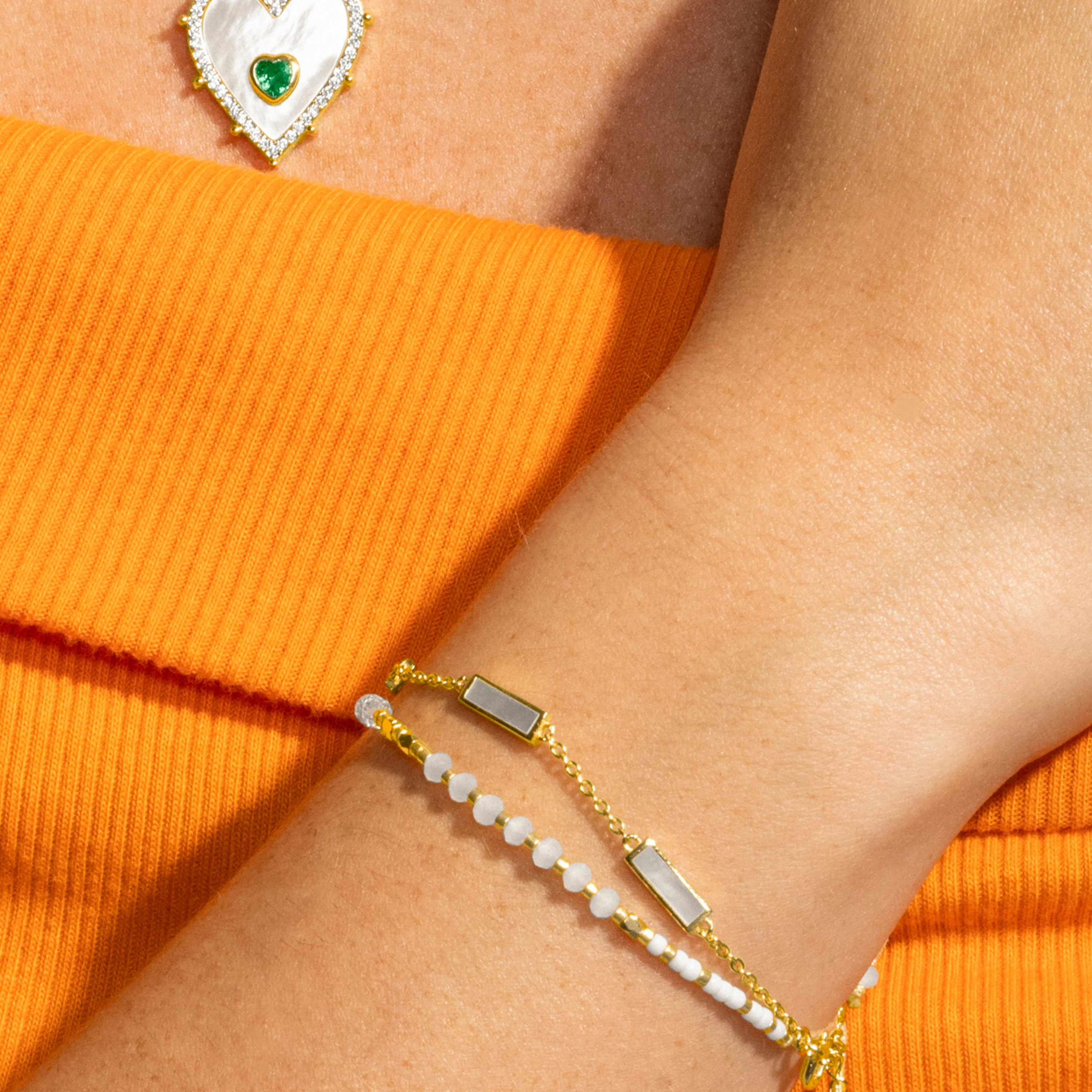 Bracciale con Cristallo Nero finitura oro 18k - Anlako