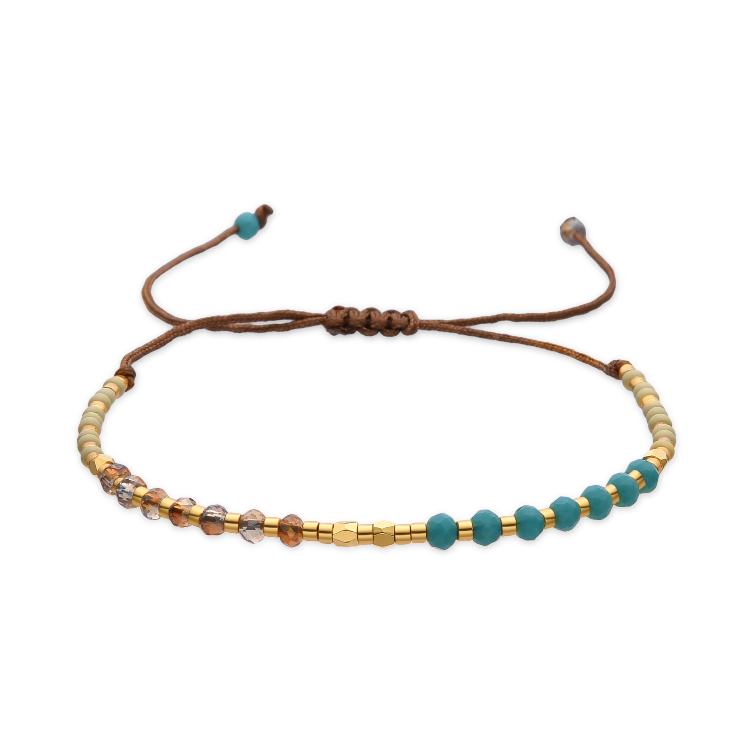 Armband mit mehrfarbigem Kristall, 18k Gold-Finish - Anlako