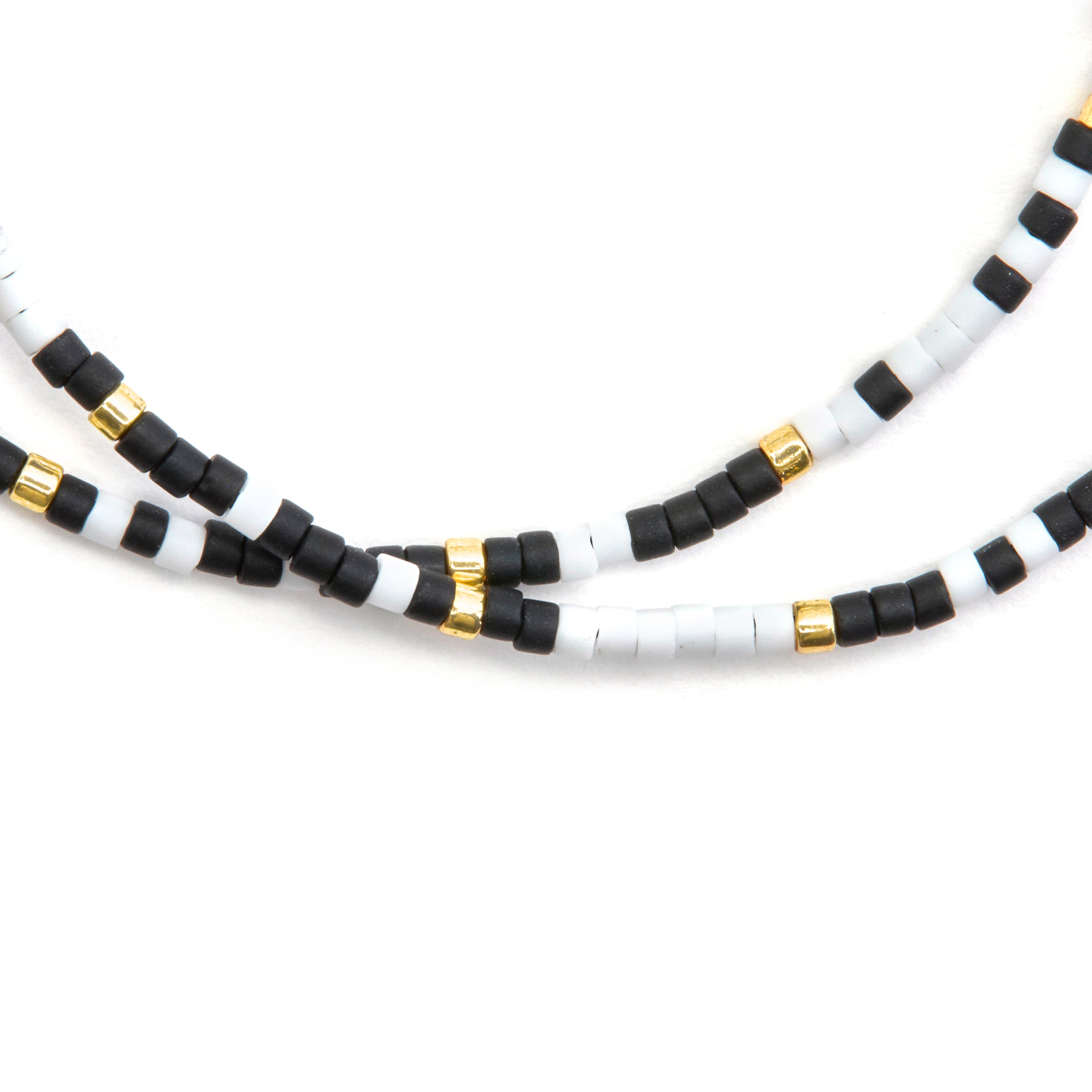 Bracelet with Black Crystal finished in 18k gold - Furie