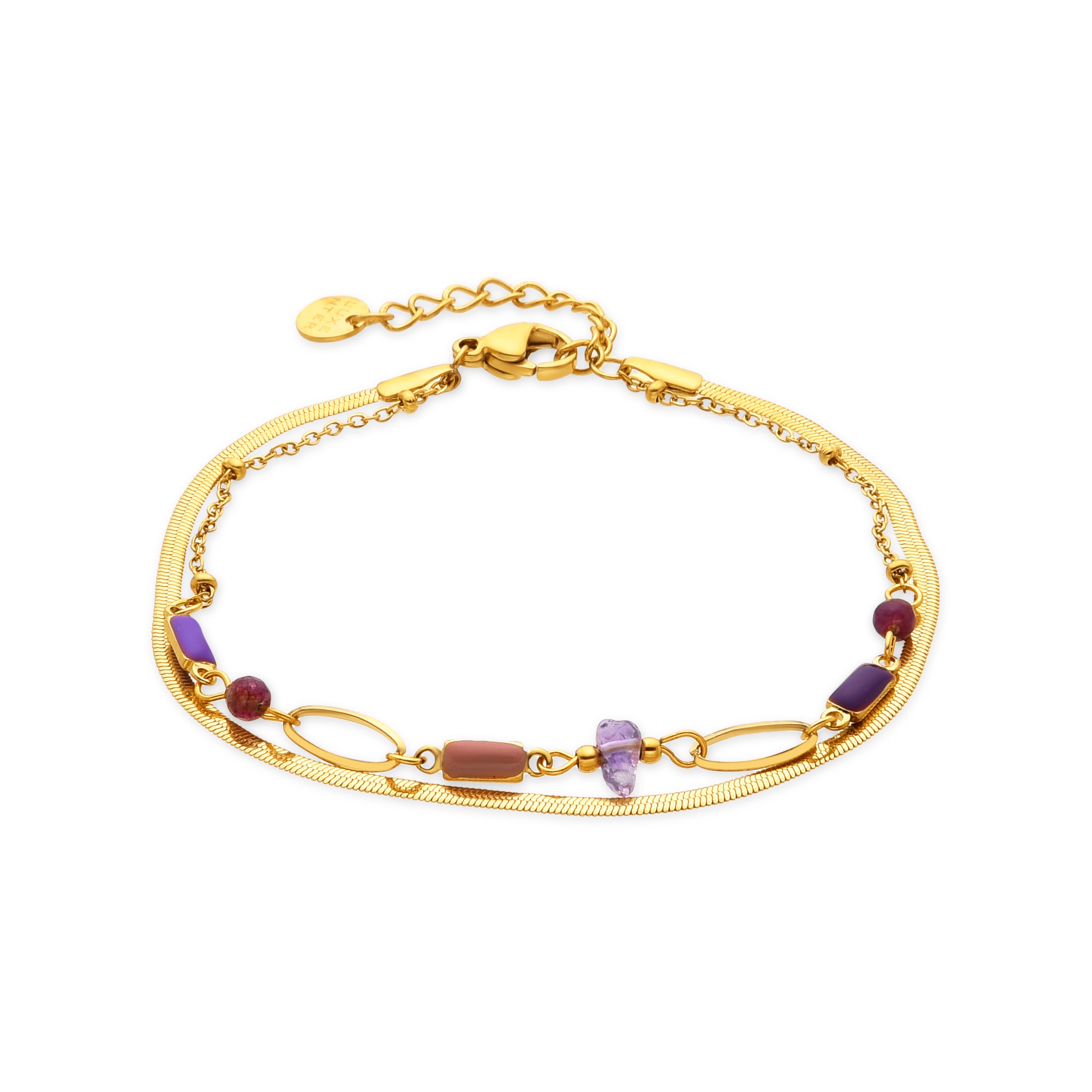 Pulsera Rysai acabado oro 18k