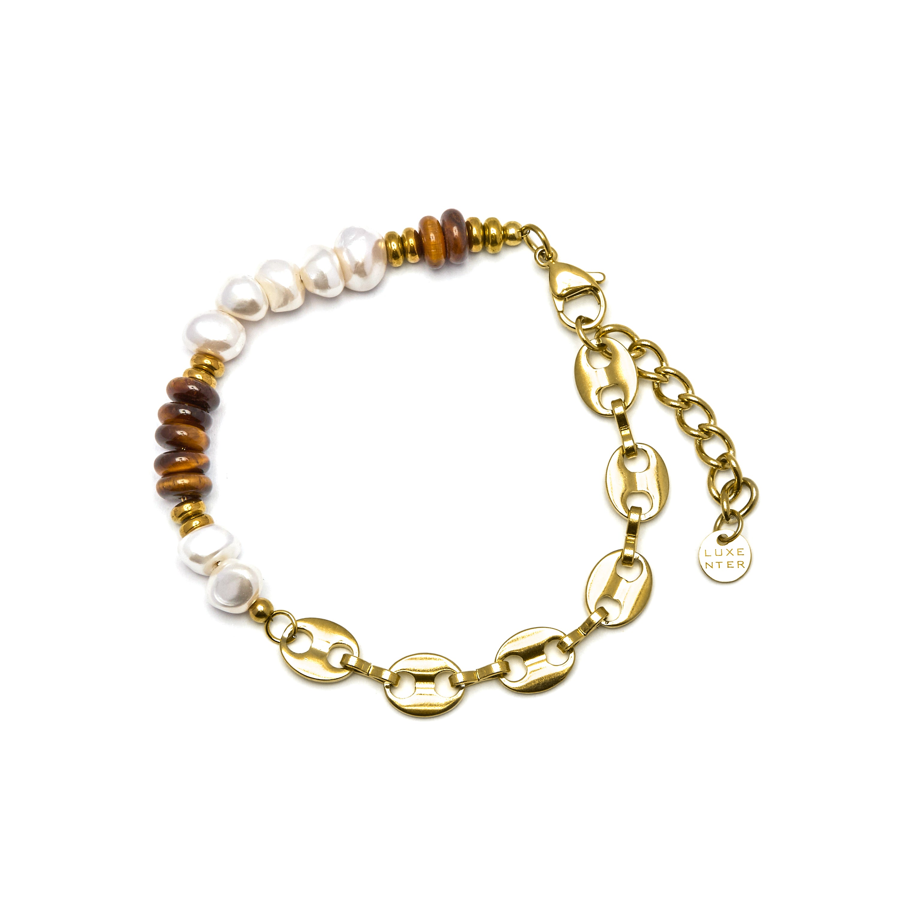 Bracciale con Occhio di Tigre finitura oro 18k - Kimbalbo