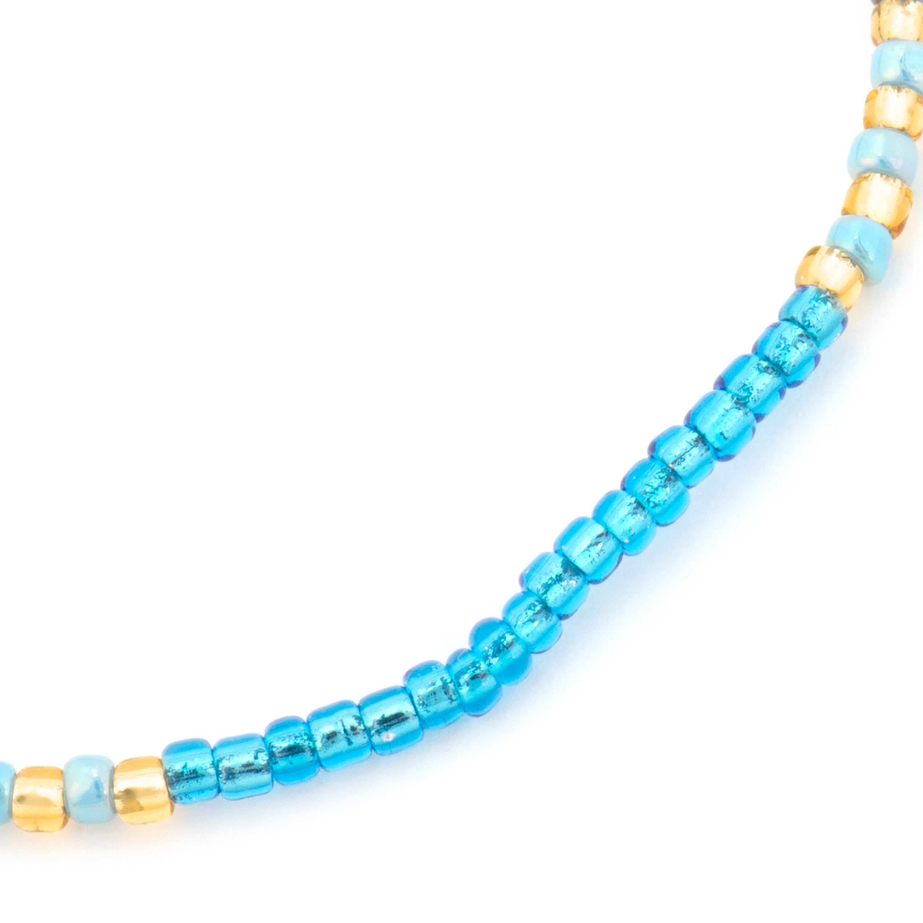 18k yellow gold finish bracelet and Blue Resin - Lisira