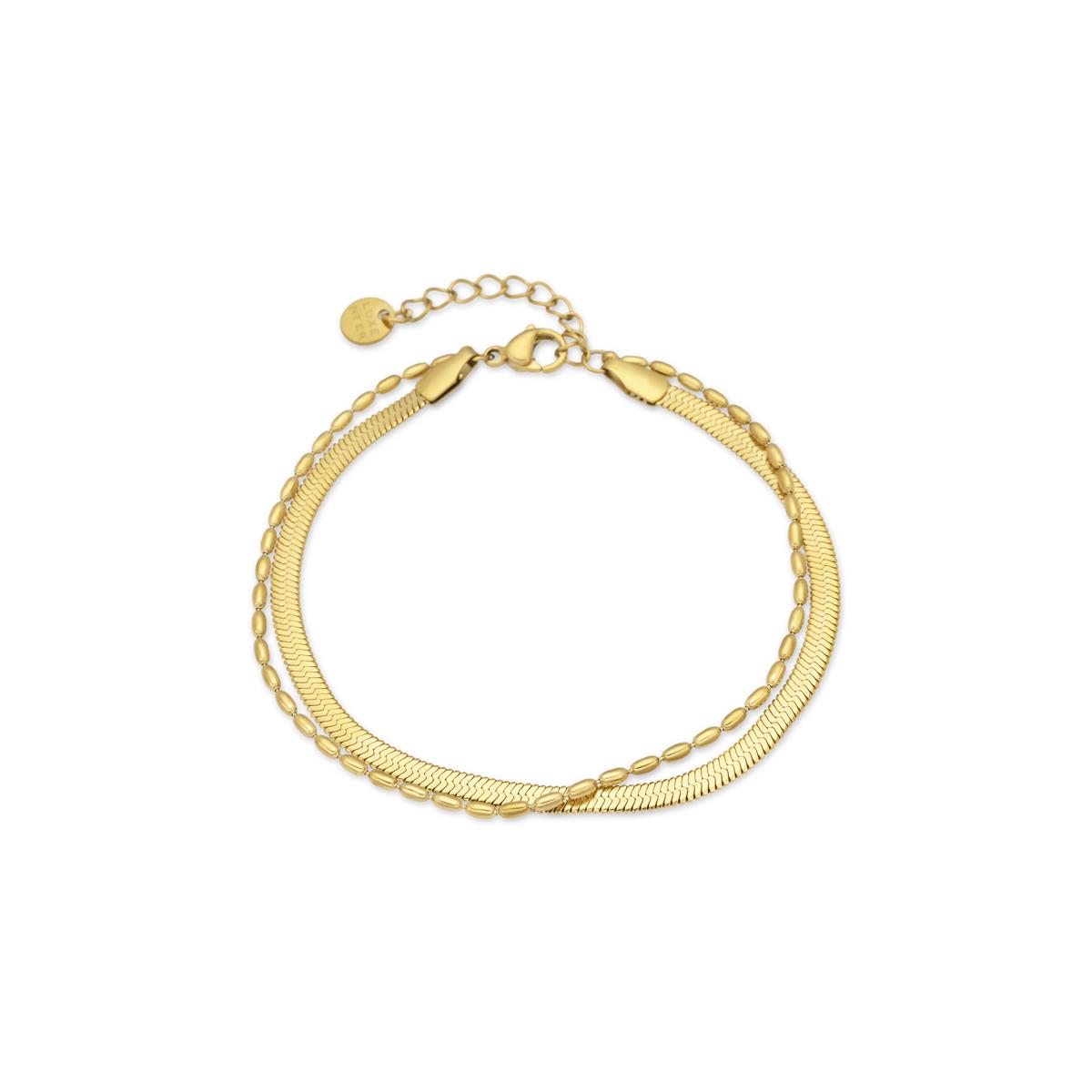 Pulsera acabado en oro amarillo 18k - Etozel