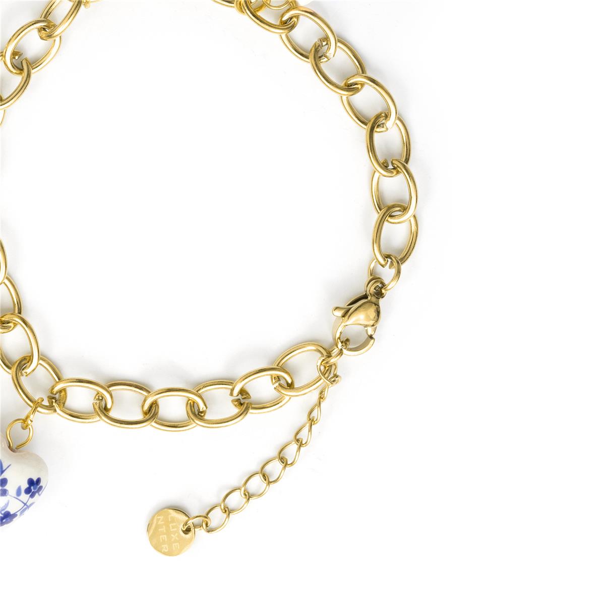 Pulseira de Pérola Branca com acabamento em ouro amarelo 18k - Ribeleg