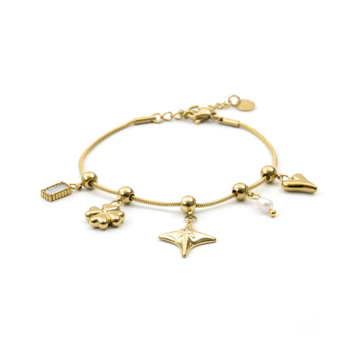 Pulsera de Circonita Brillante acabado en oro amarillo de 18k - Radlo