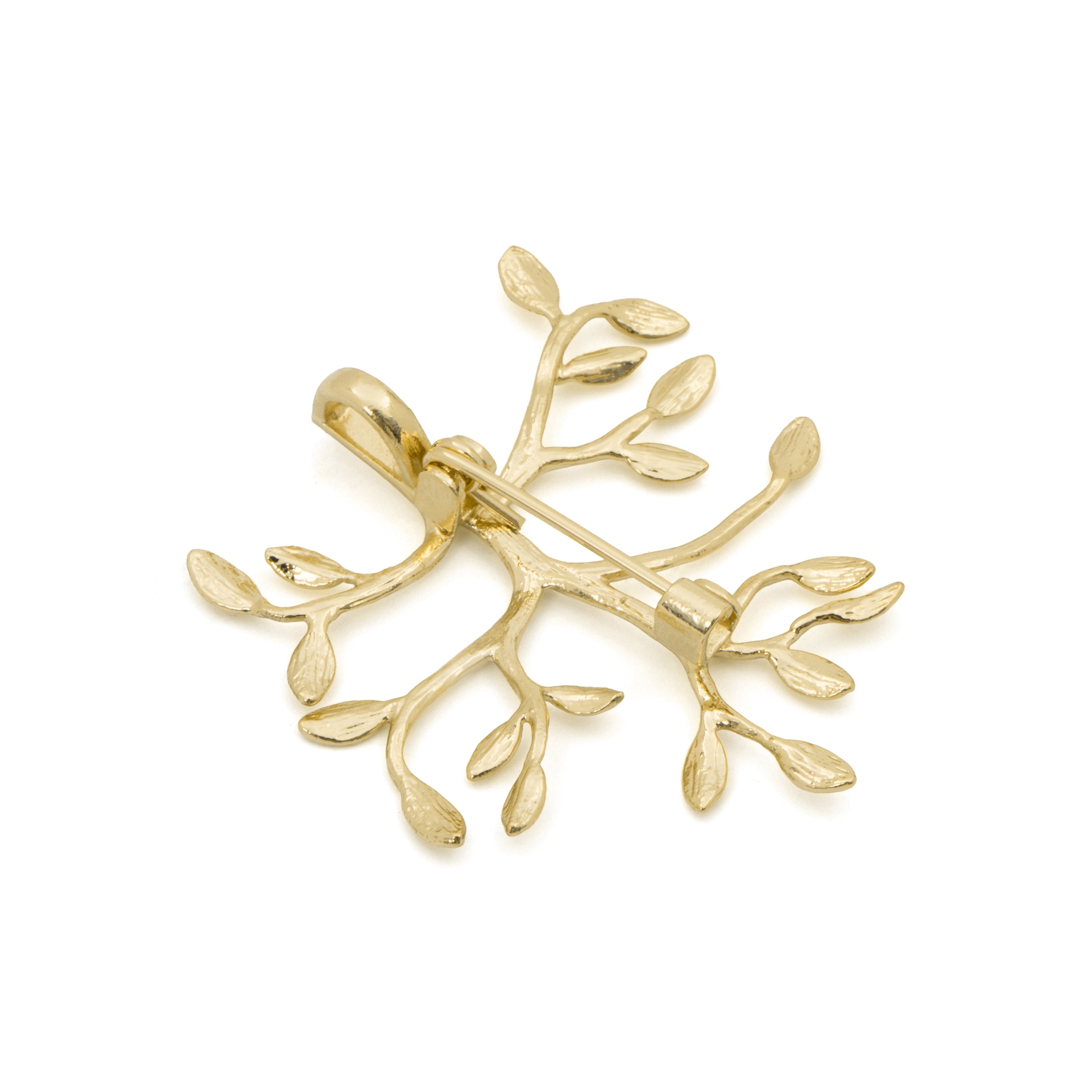 Broche acabado en oro amarillo de 18k - Deuja