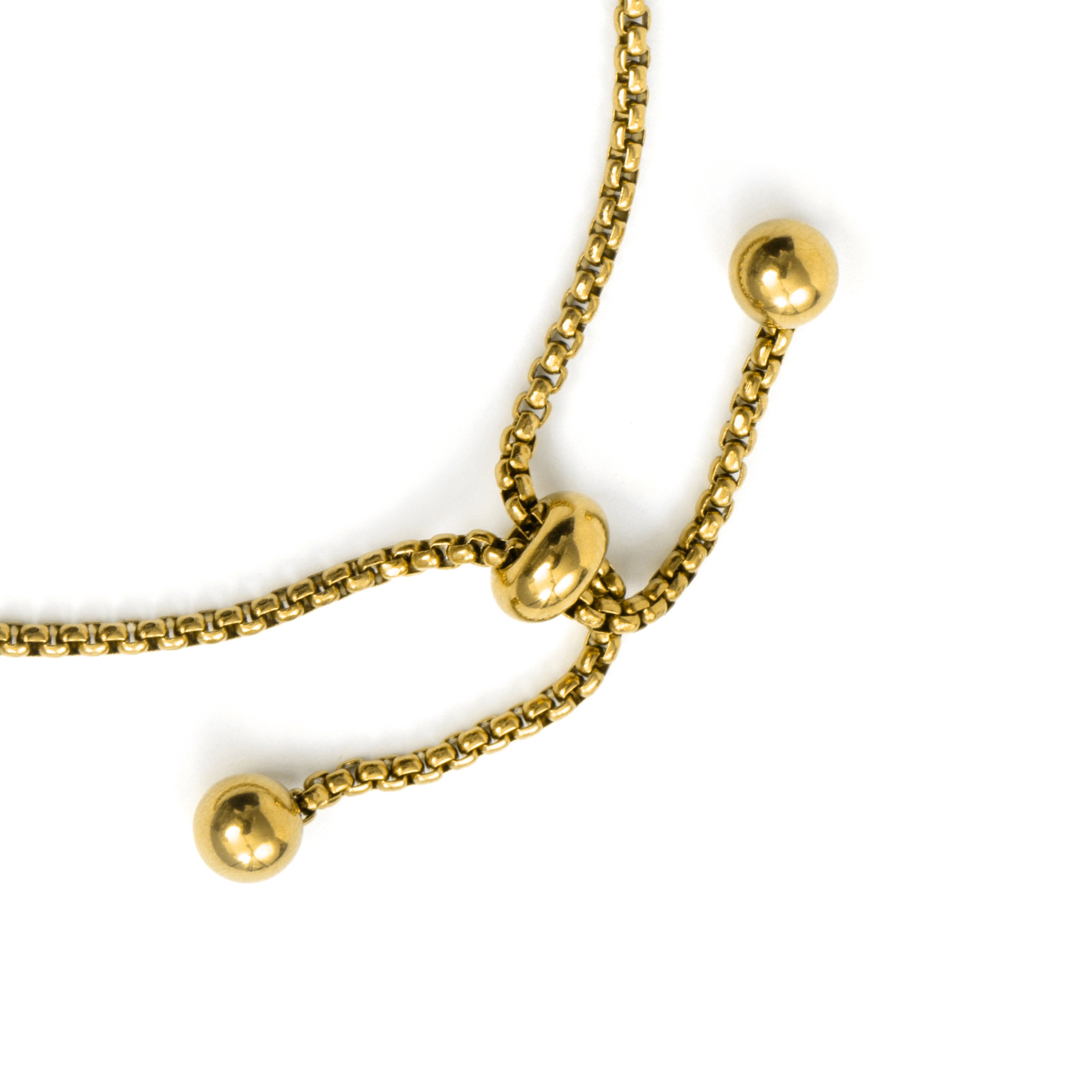 Bracciale in Madreperla Bianca finito in oro giallo 18K - Alphabet