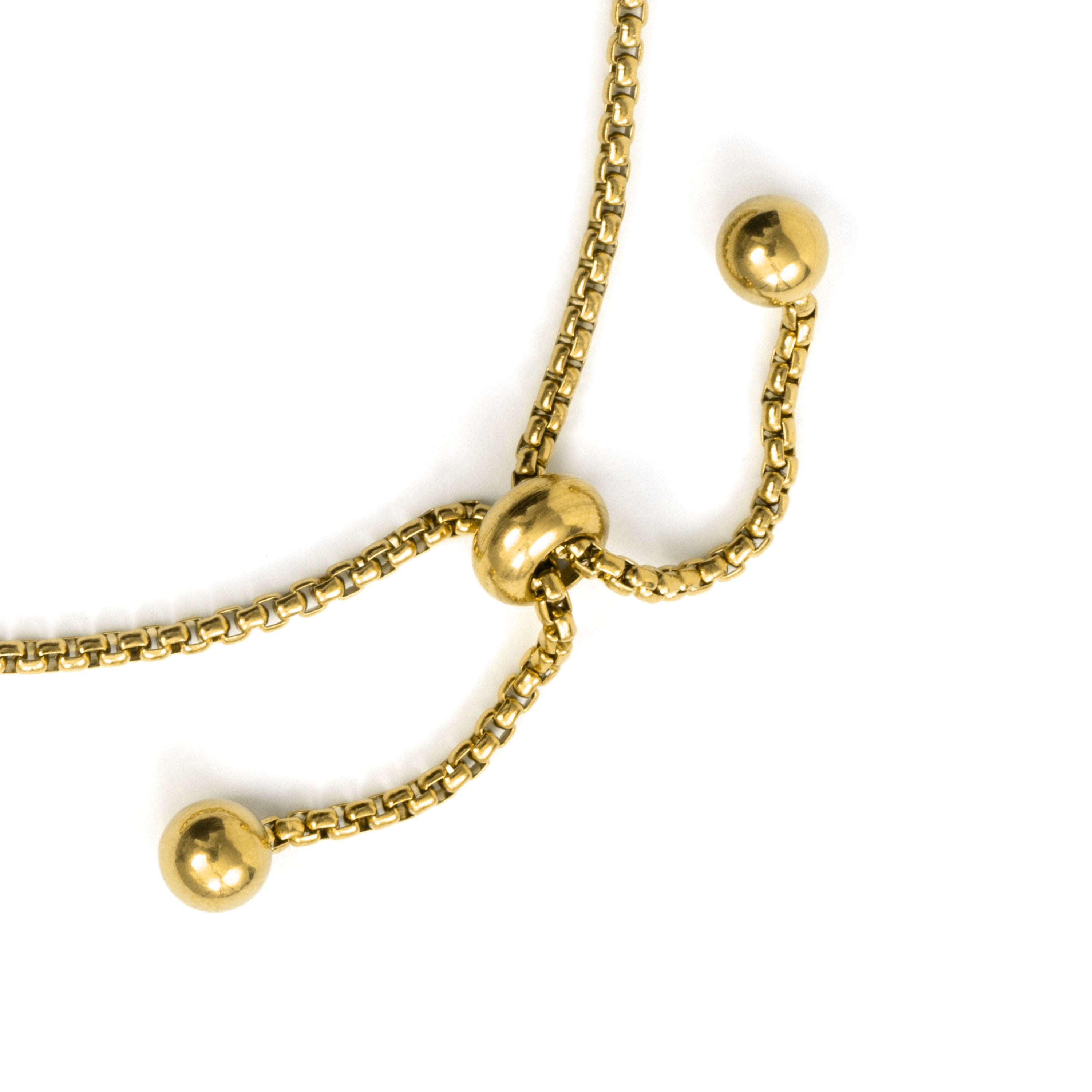 Bracciale in Madreperla Bianca finito in oro giallo 18K - Alphabet