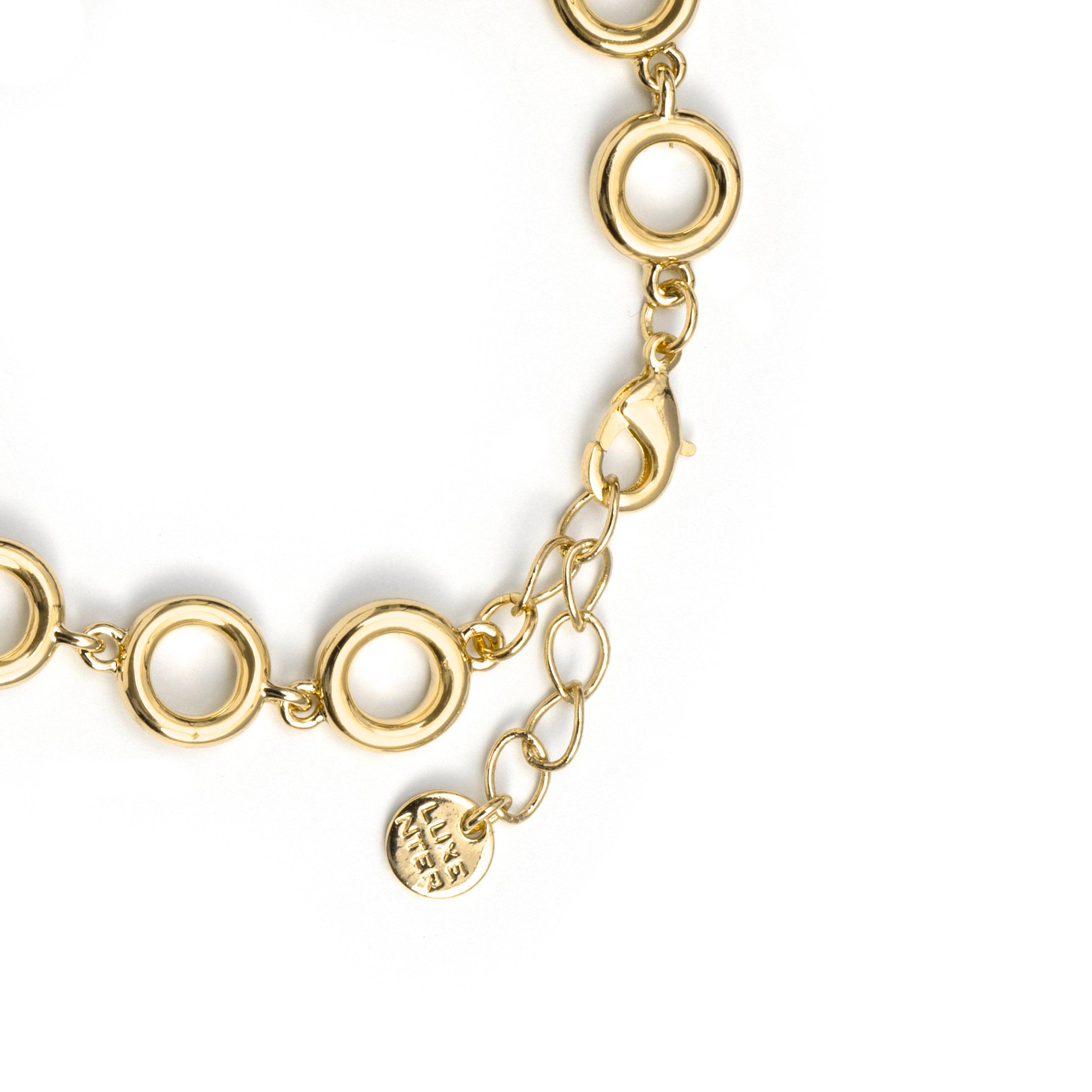 Brown Crystal Bracelet with 18k Yellow Gold Finish - Amarke