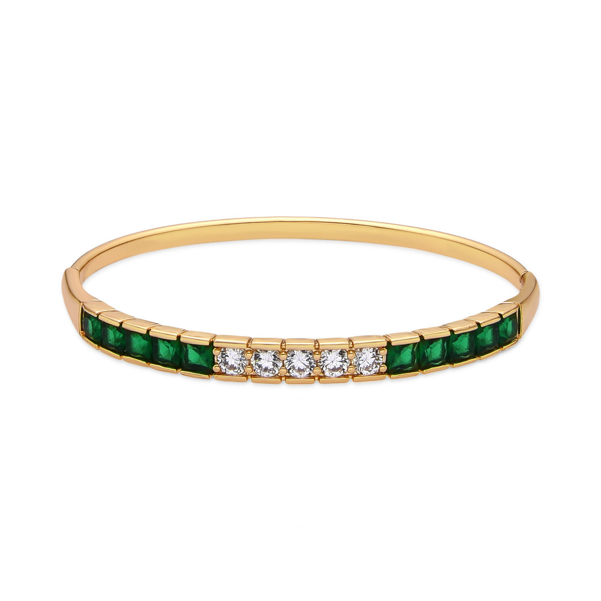 Pulsera con Circonita Esmeralda acabado oro 18k - Pruzi