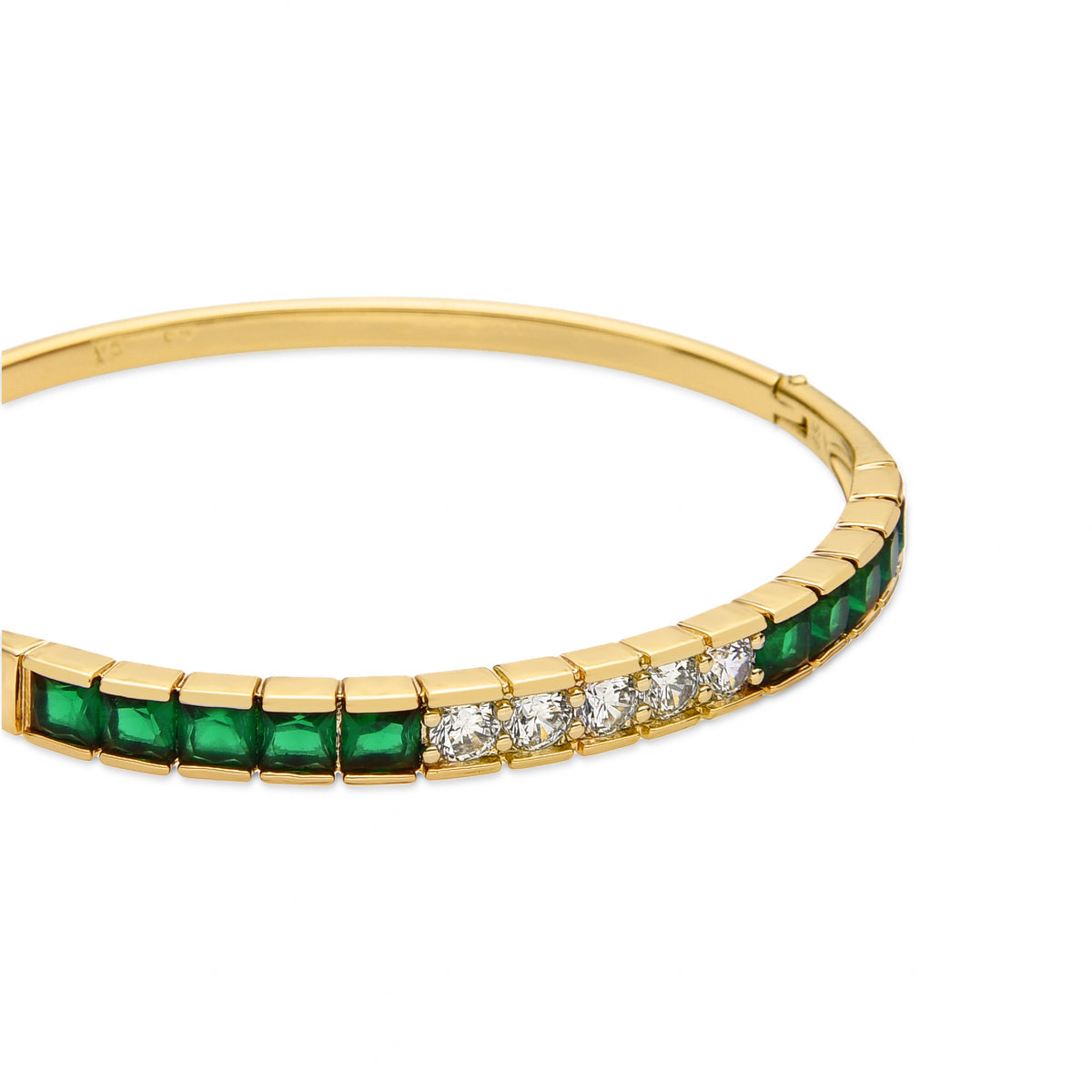 Pulsera con Circonita Esmeralda acabado oro 18k - Pruzi