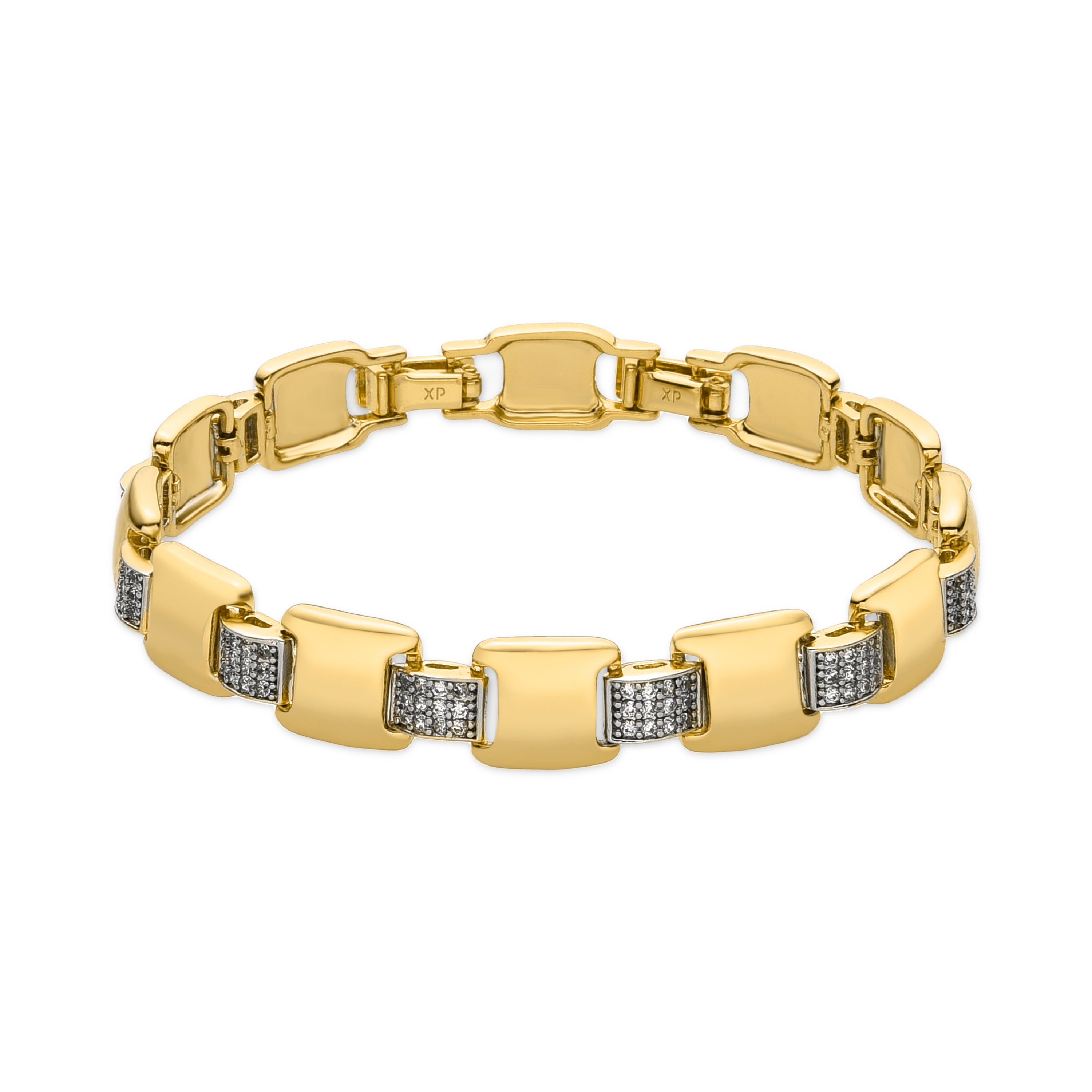 Bracelet avec Zircone Brillante finition or 18k - Sured