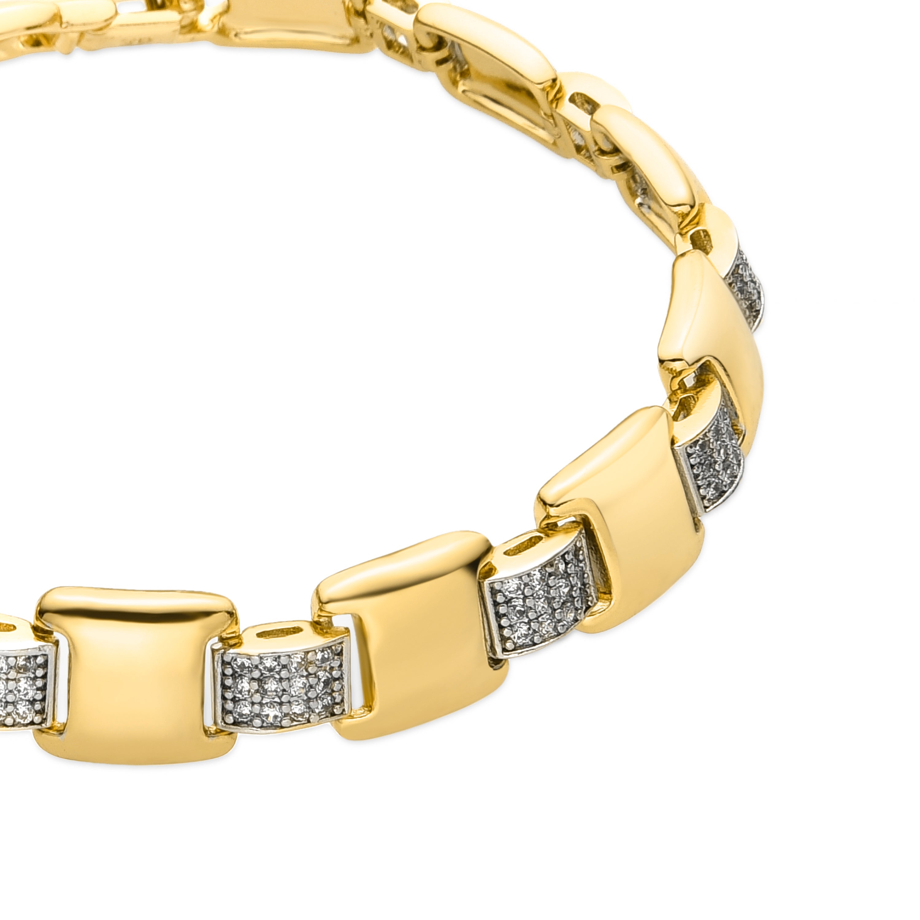 Bracelet avec Zircone Brillante finition or 18k - Sured