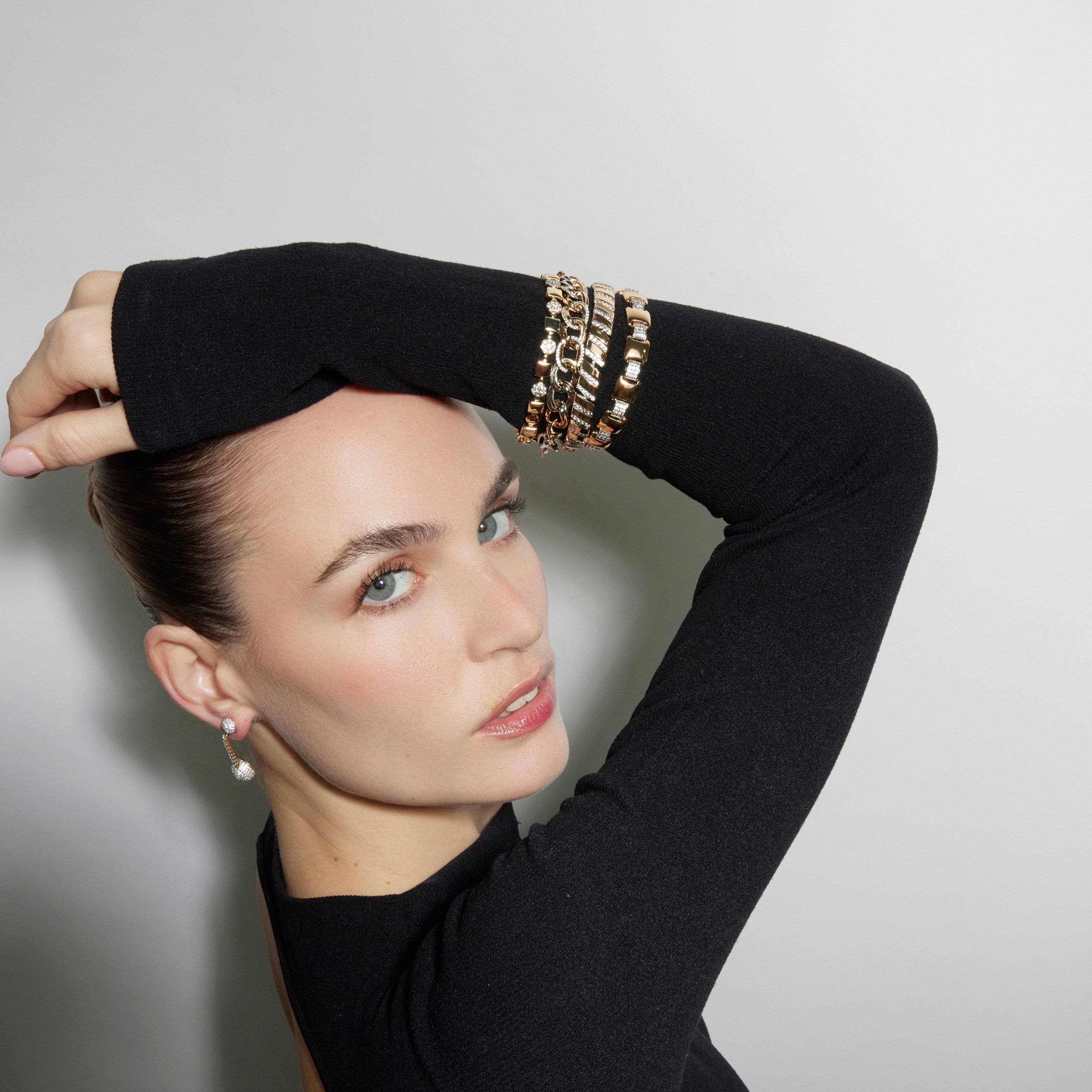 Bracelet with Brilliant Zirconia gold finish 18k - Sured