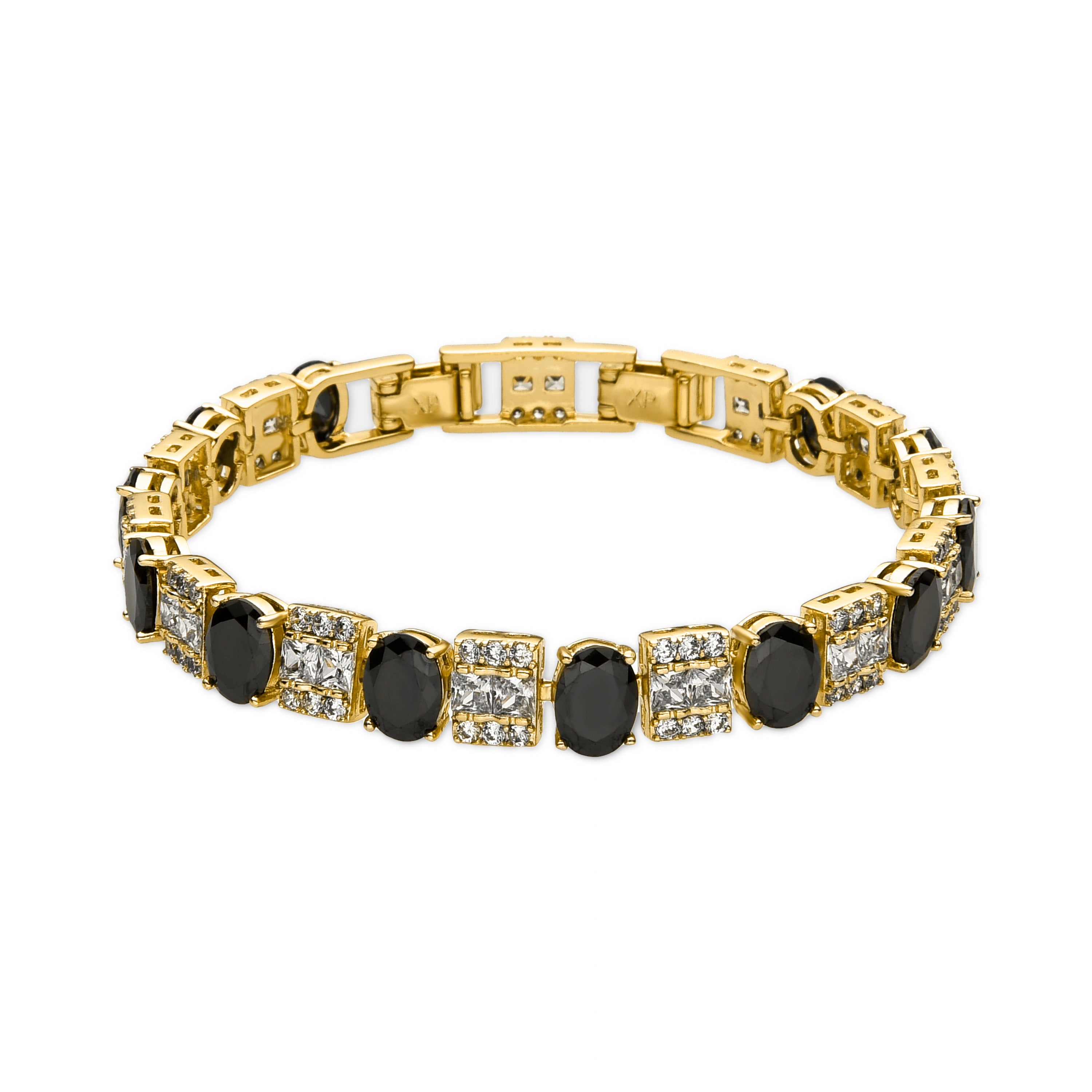 Bracelet with Onyx Zirconia 18k gold finish - Sauki