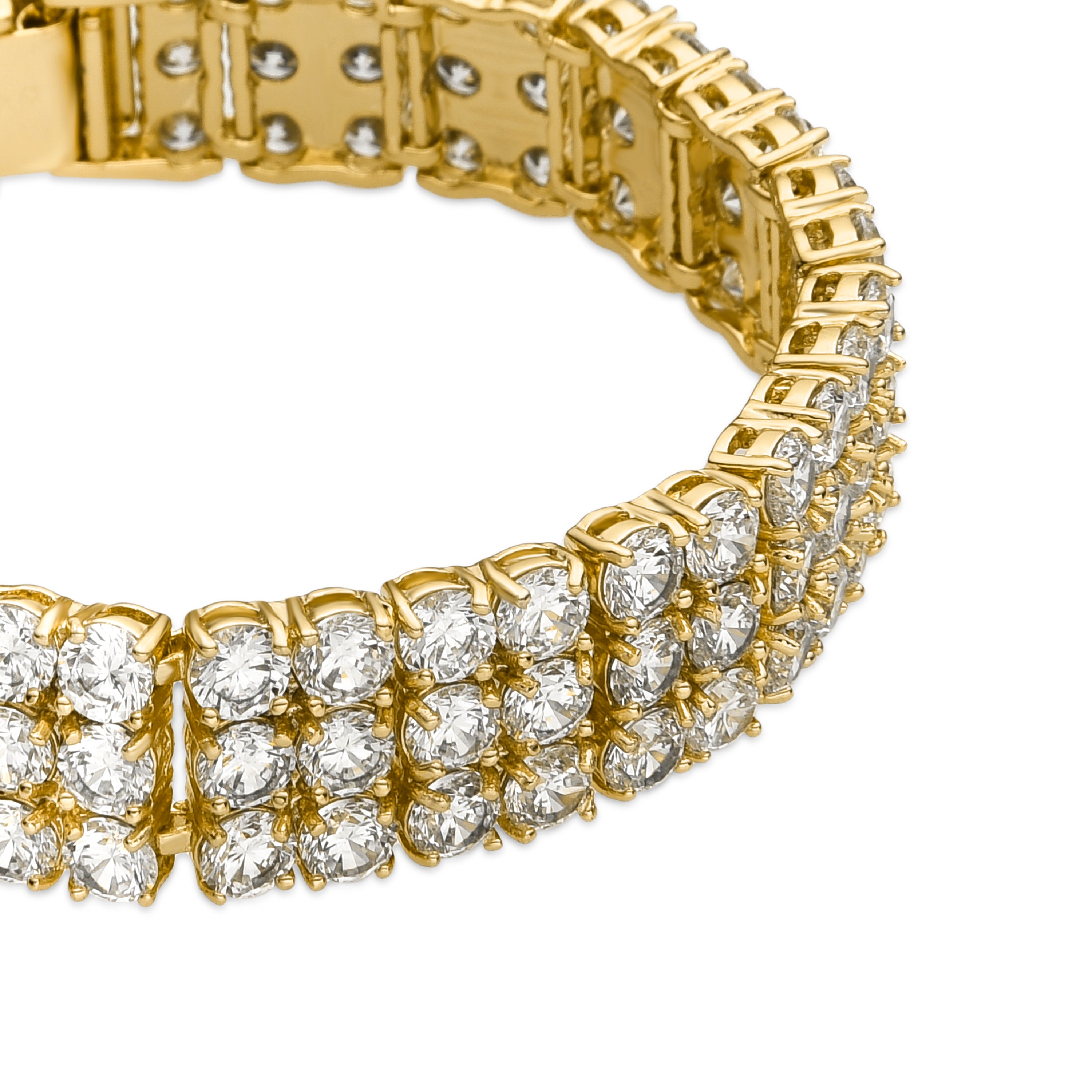 Pulsera con Circonita Brillante acabado oro 18k - Adel
