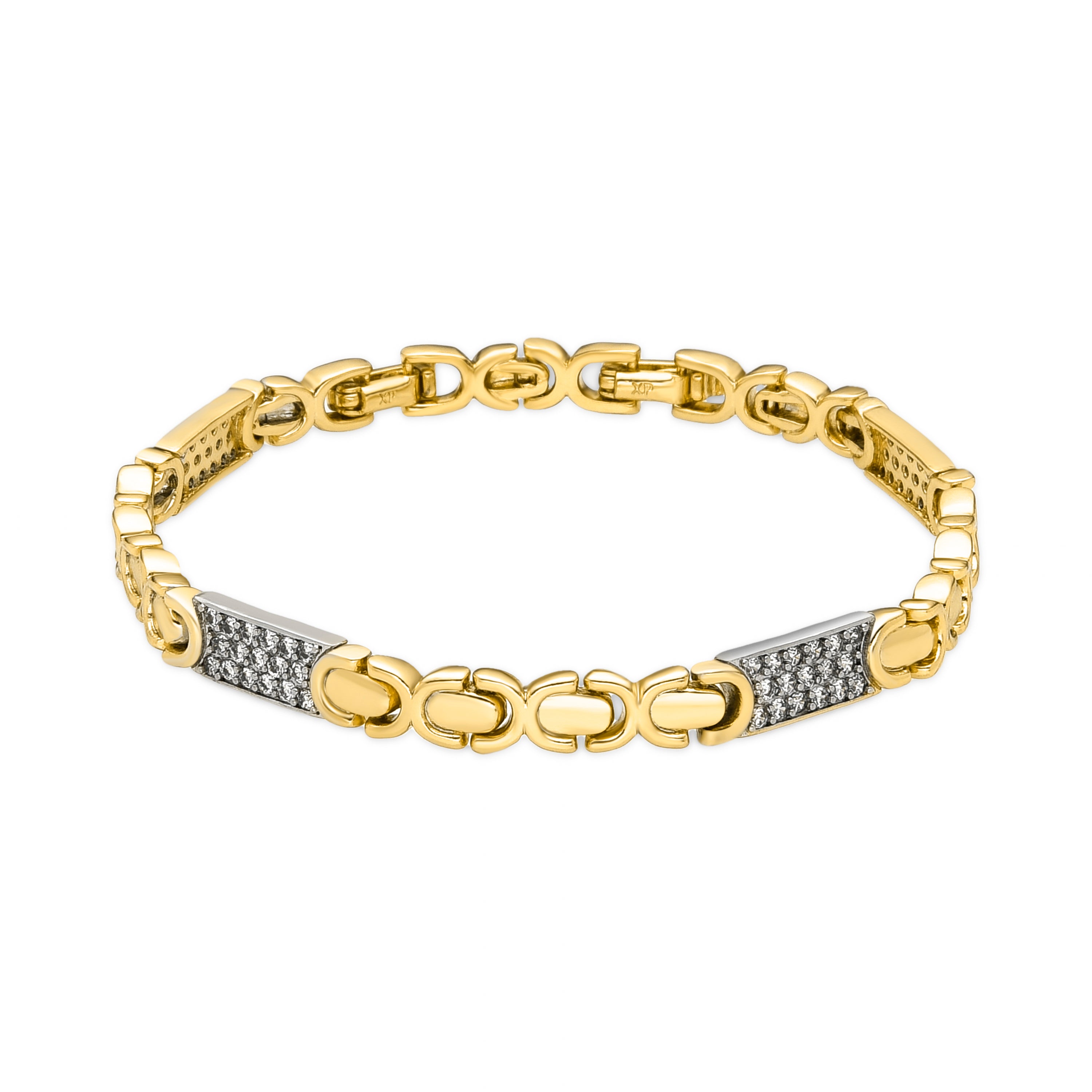 Bracelet with Brilliant Zirconia gold finish 18k - Tenik