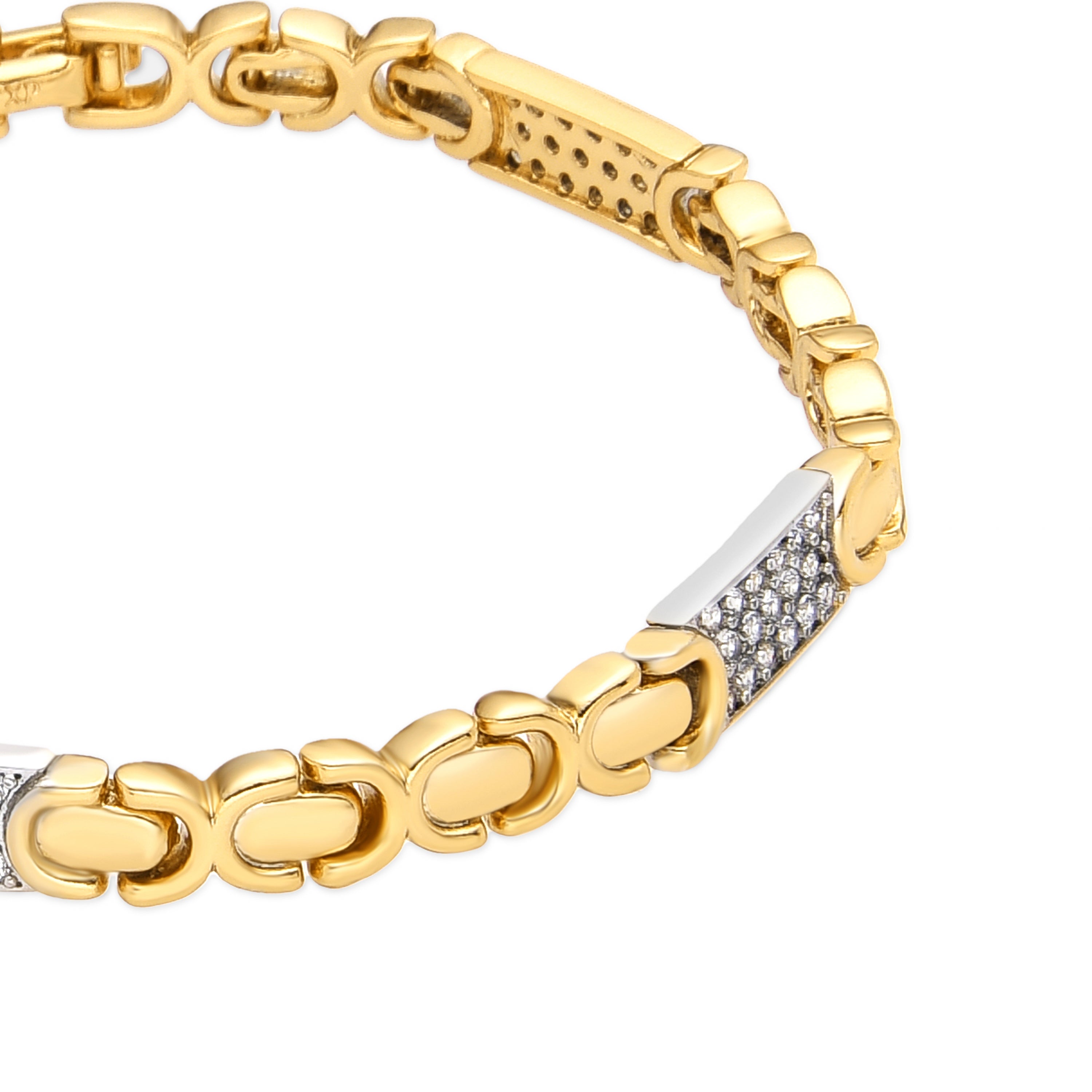 Bracelet with Brilliant Zirconia gold finish 18k - Tenik