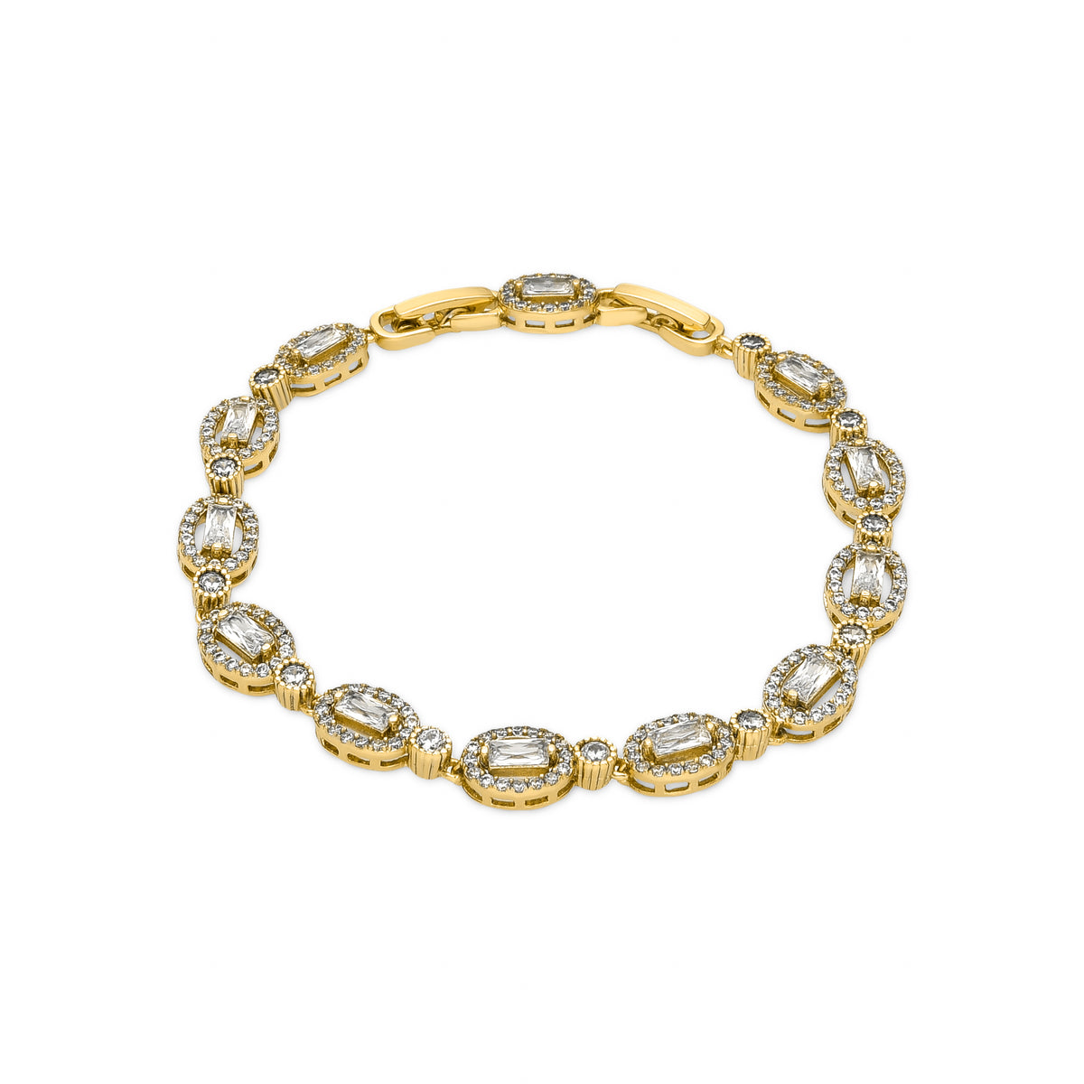 Pulsera con Circonita Brillante acabado oro 18k - Nidul