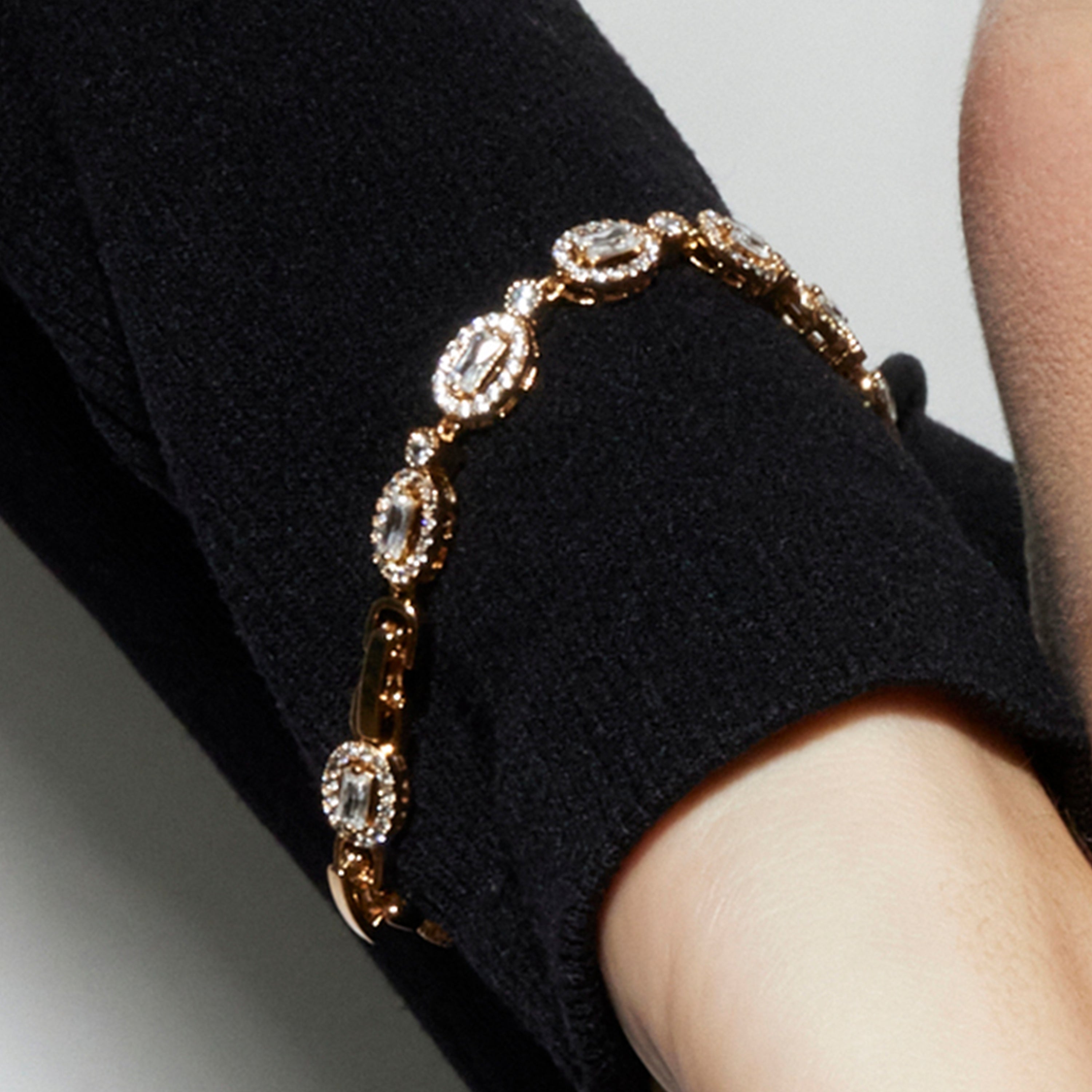 Pulsera con Circonita Brillante acabado oro 18k - Nidul