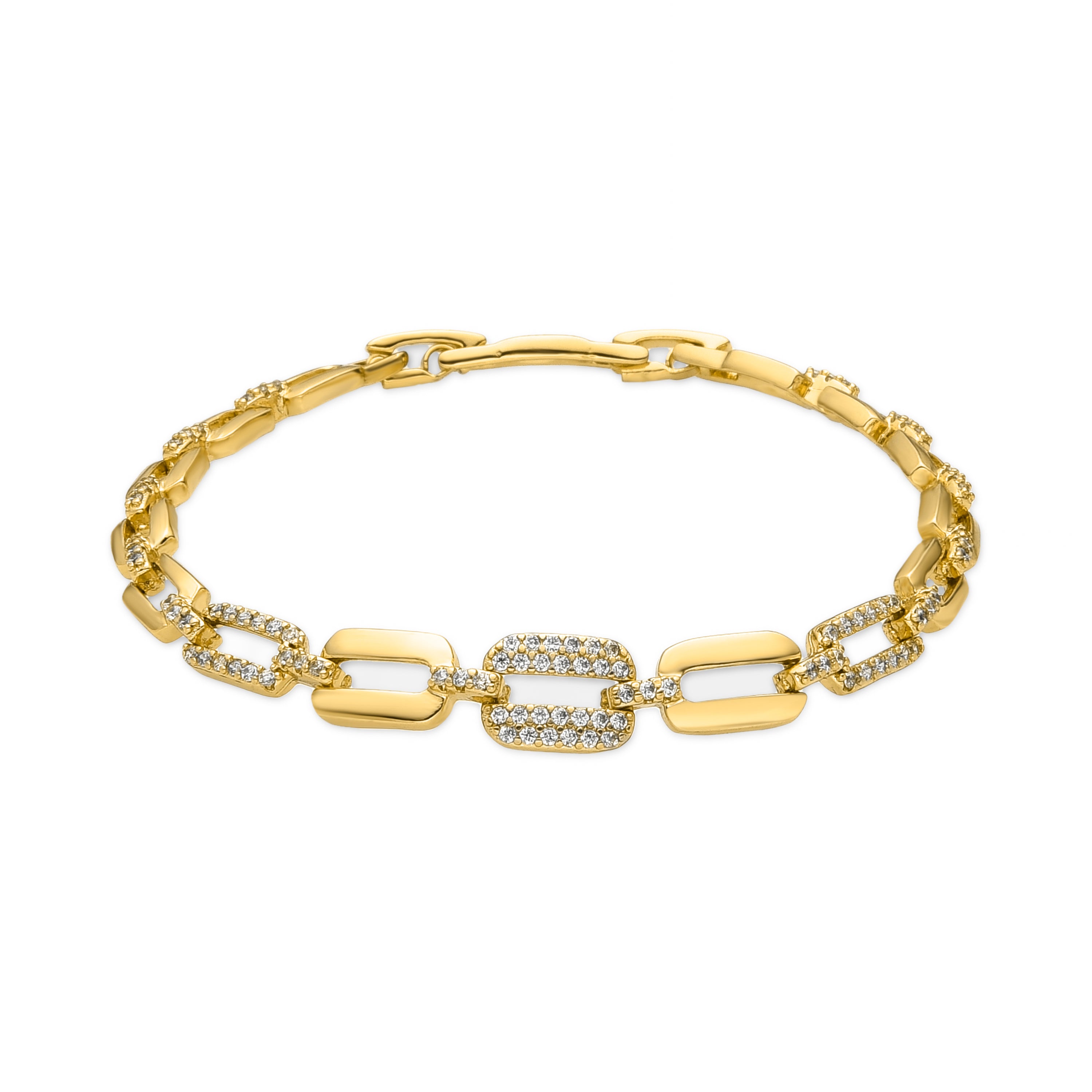 Pulsera Jaserio acabado oro amarillo 18k