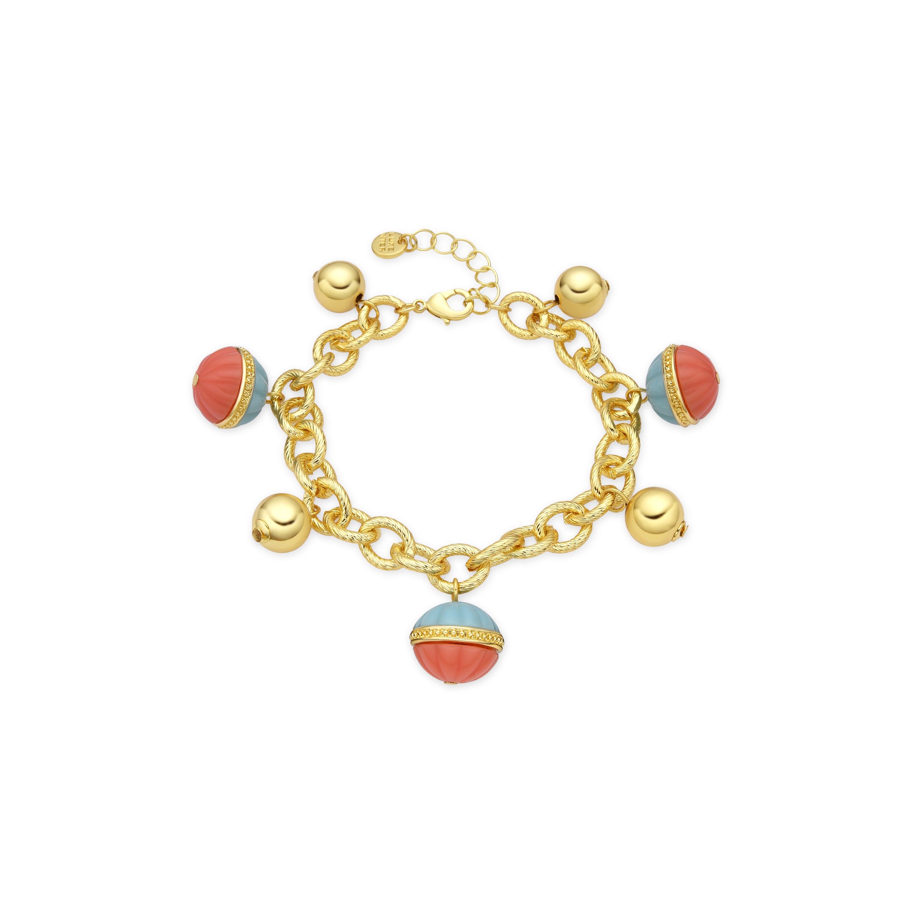 Pulsera Derko de Resina Multicolor acabado oro amarillo de 18k