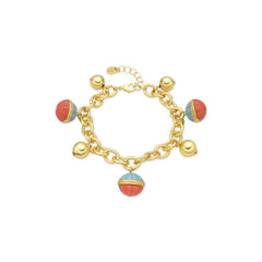 Pulsera Derko de Resina Multicolor acabado oro amarillo de 18k