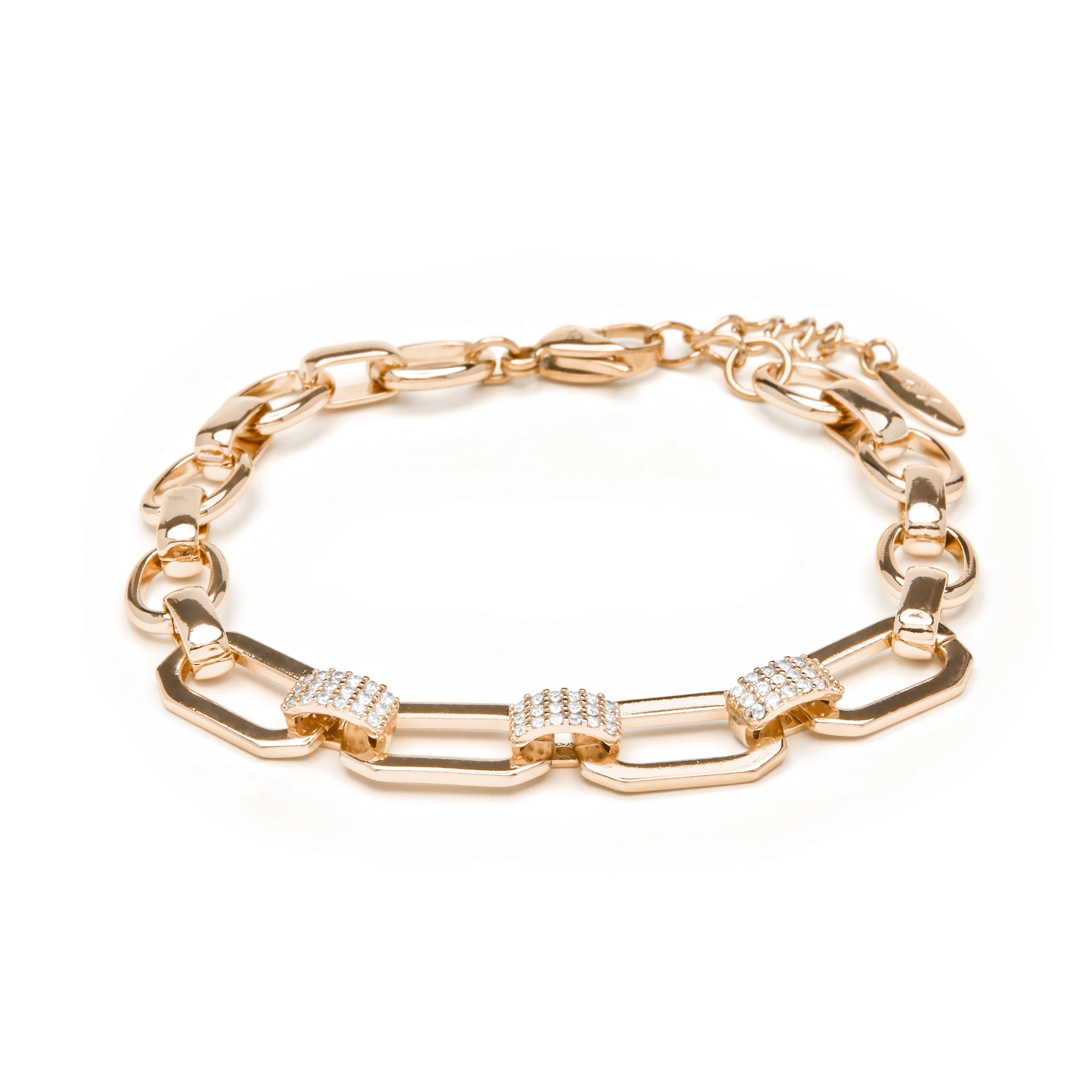 Pulsera acabado oro amarillo de 18k y Circonita Brillante - Askev