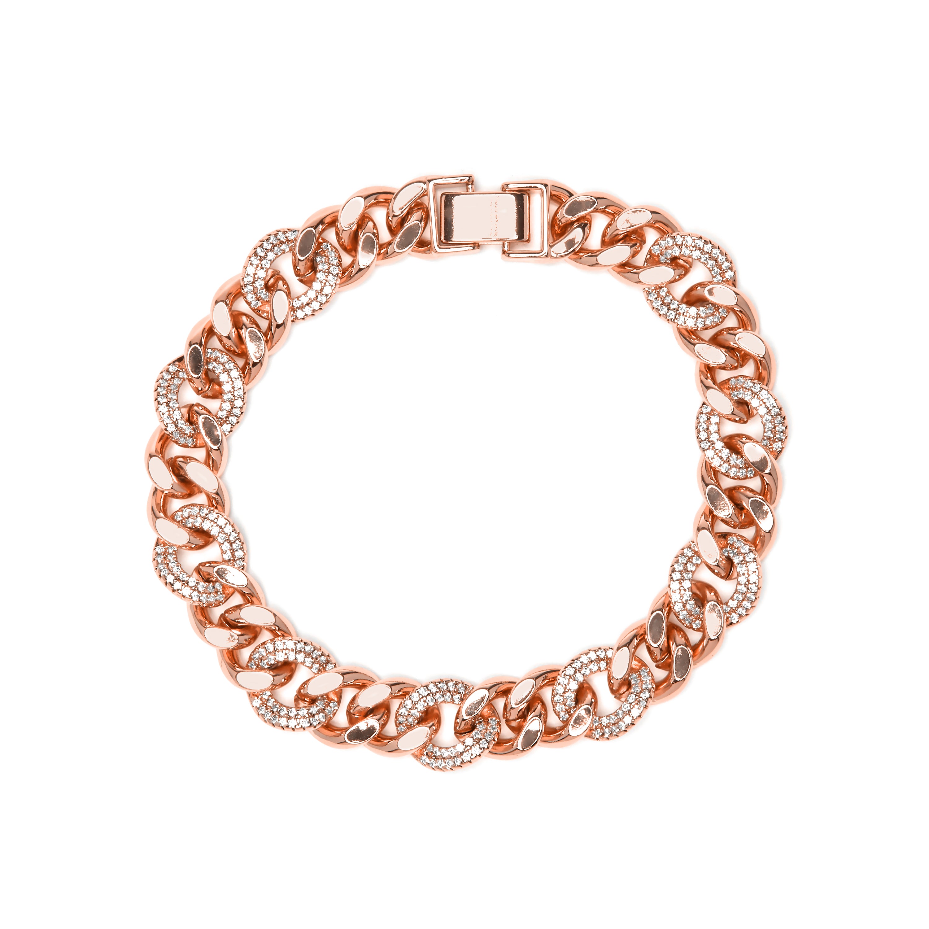 Pulsera acabado oro amarillo de 18k y Circonita Brillante - Sarva