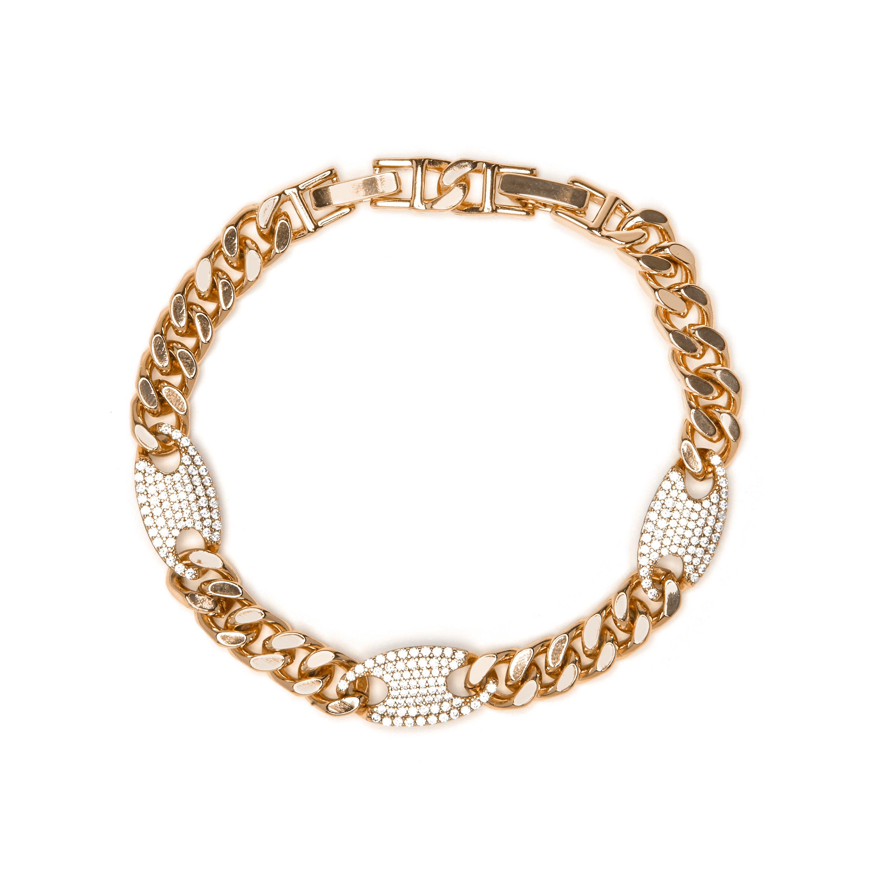 Armband mit 18-karätiger Gelbgoldbeschichtung und funkelndem Zirkonia - Huka