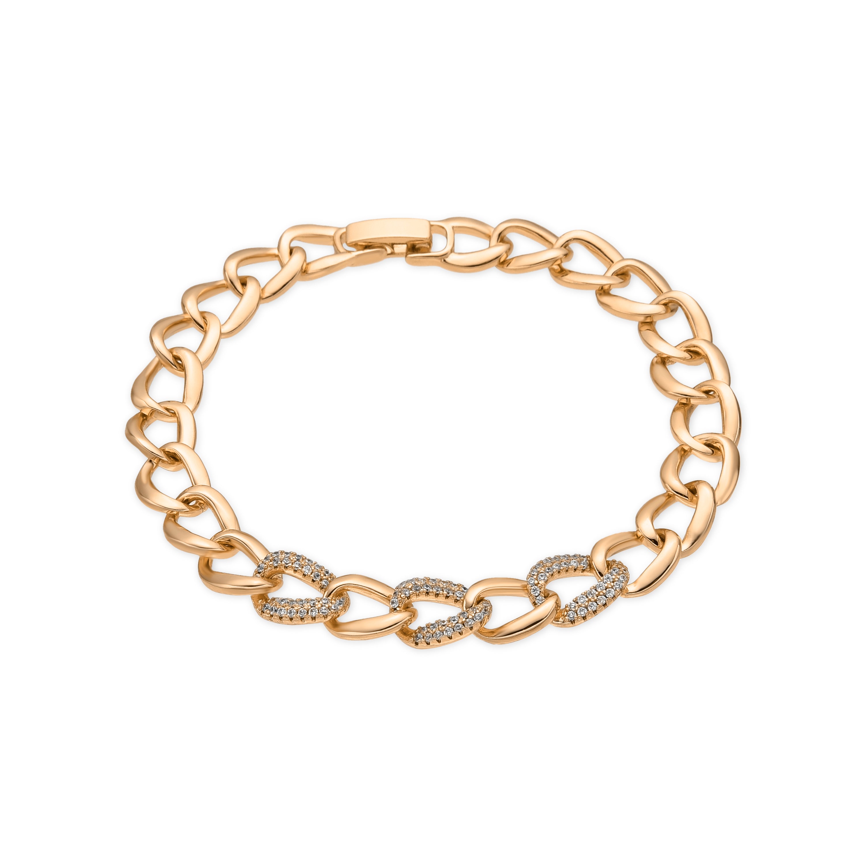 Armband mit 18k Gelbgold-Finish und Brillanter Zirkonia - Uryo