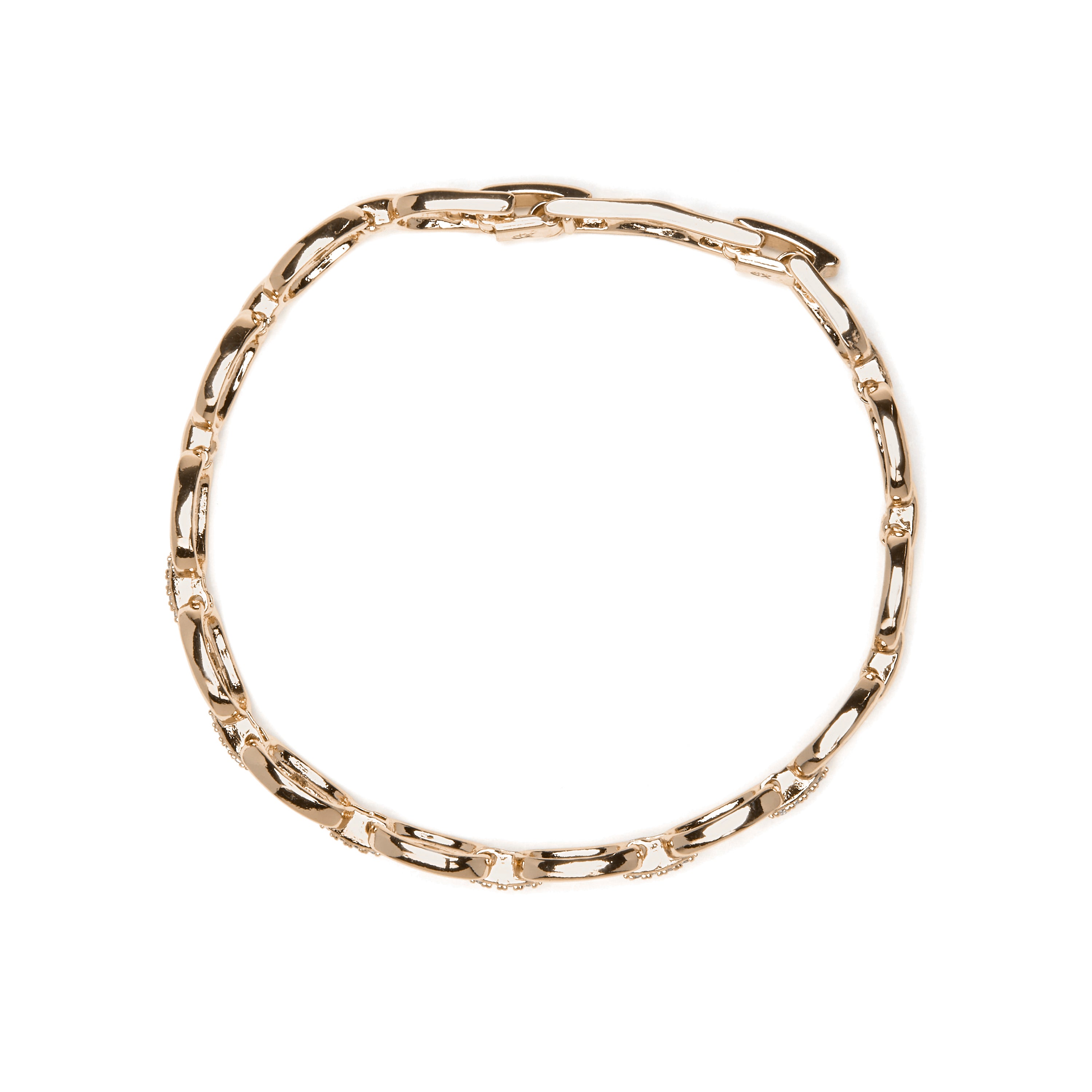 Pulsera acabado oro amarillo de 18k y Circonita Brillante - Mugluk