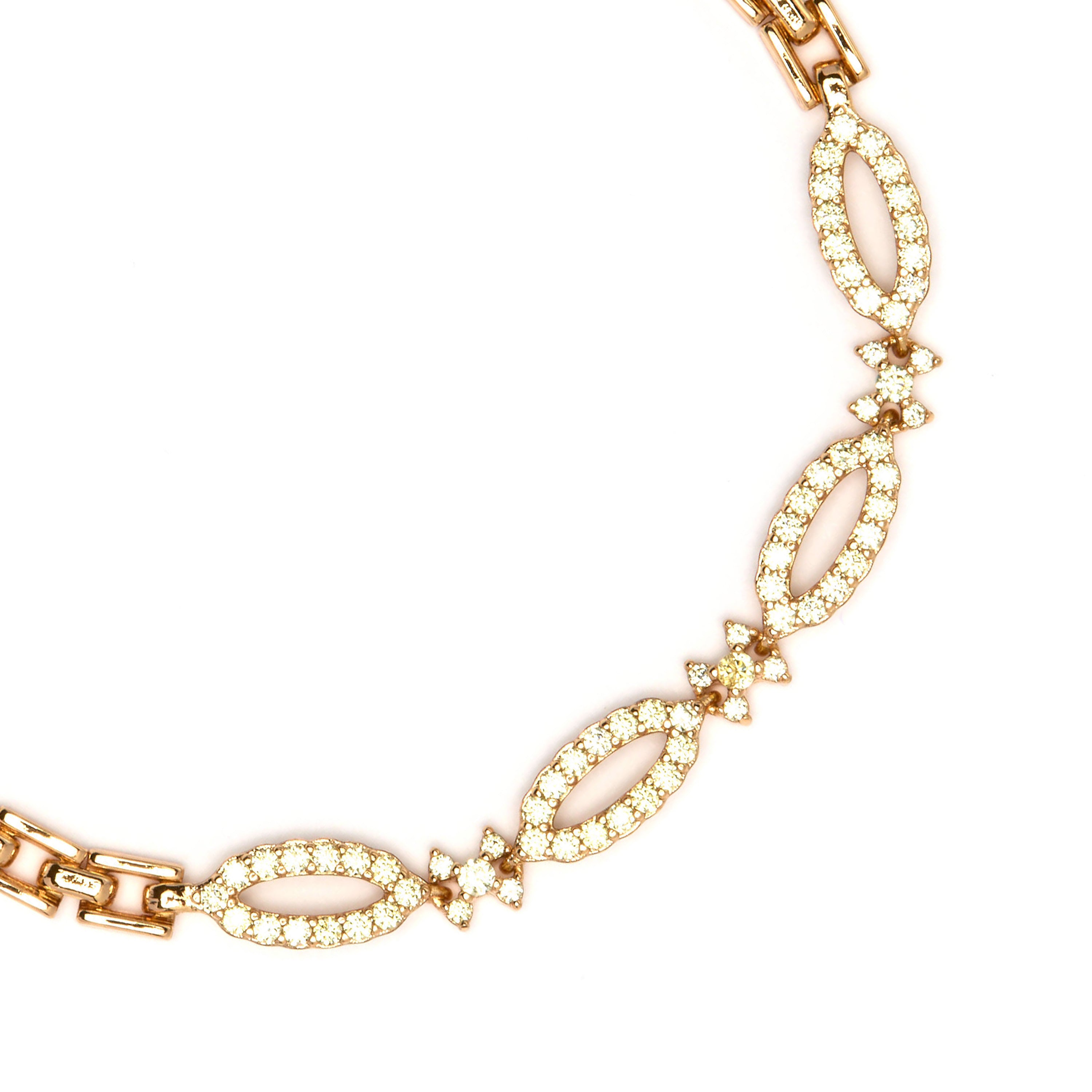 Brilliant Zirconia Bracelet finished in 18k Yellow Gold - Velself