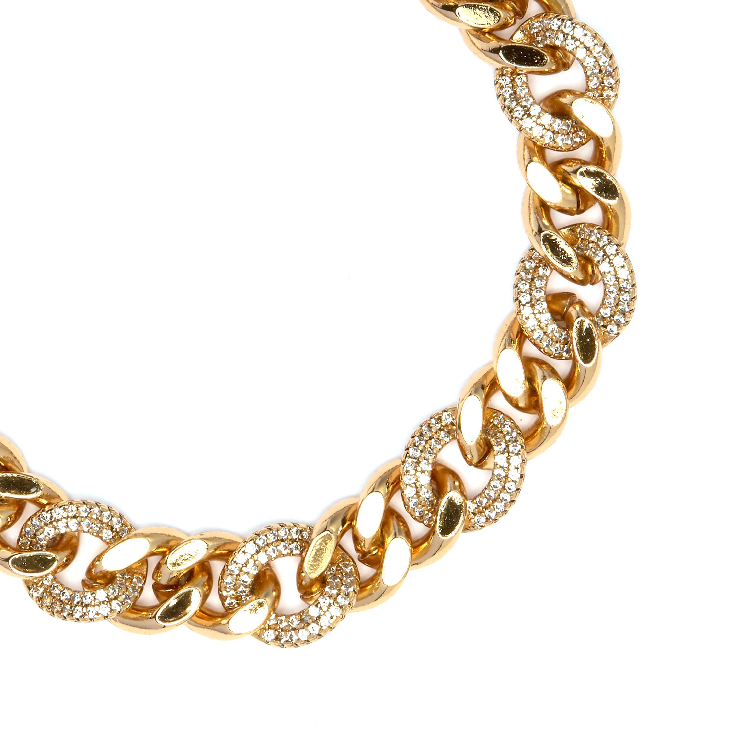 Pulsera de Circonita Brillante acabado en oro amarillo de 18k - Imfure