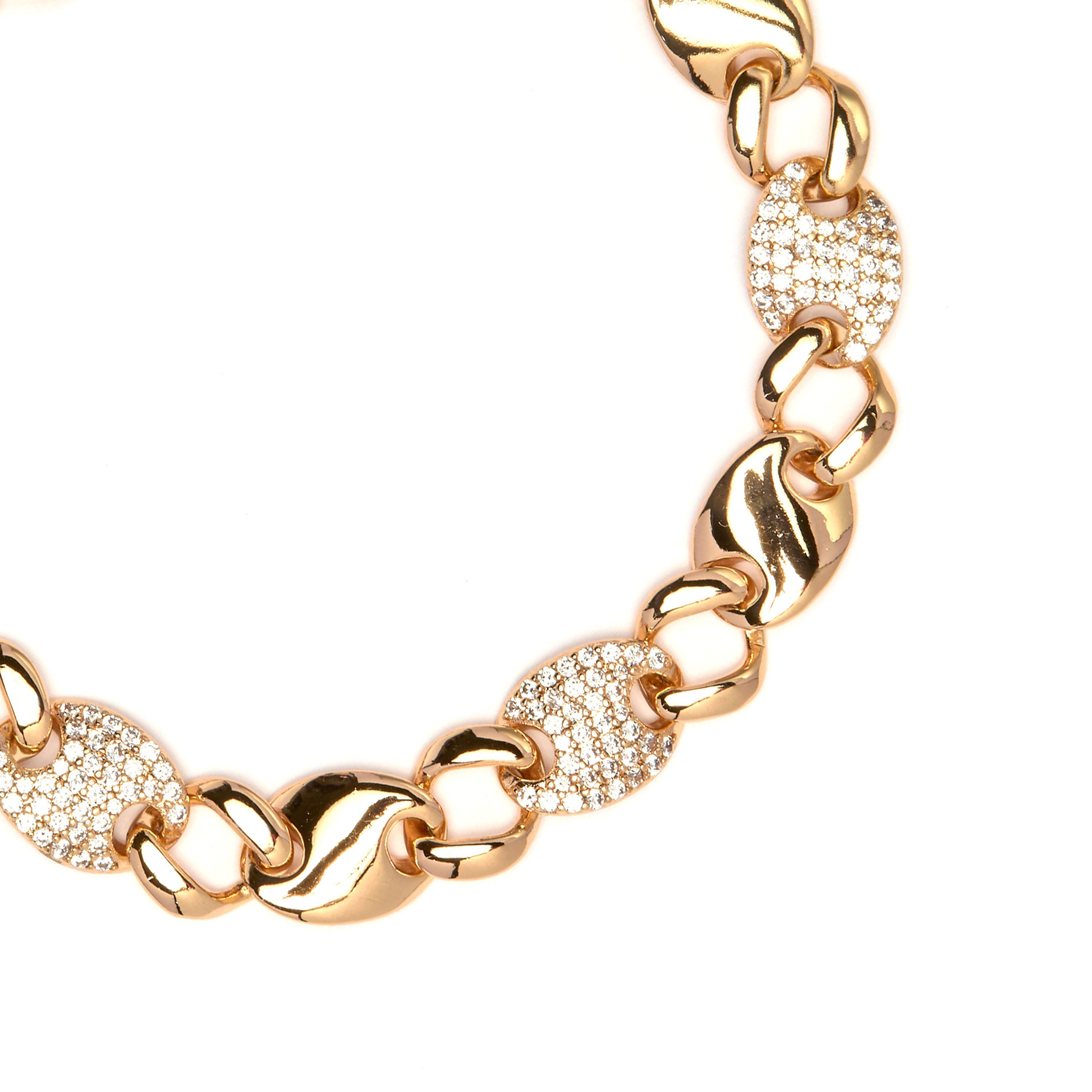 Glänzendes Zirkonia-Armband mit 18k Gelbgold-Finish - Losra