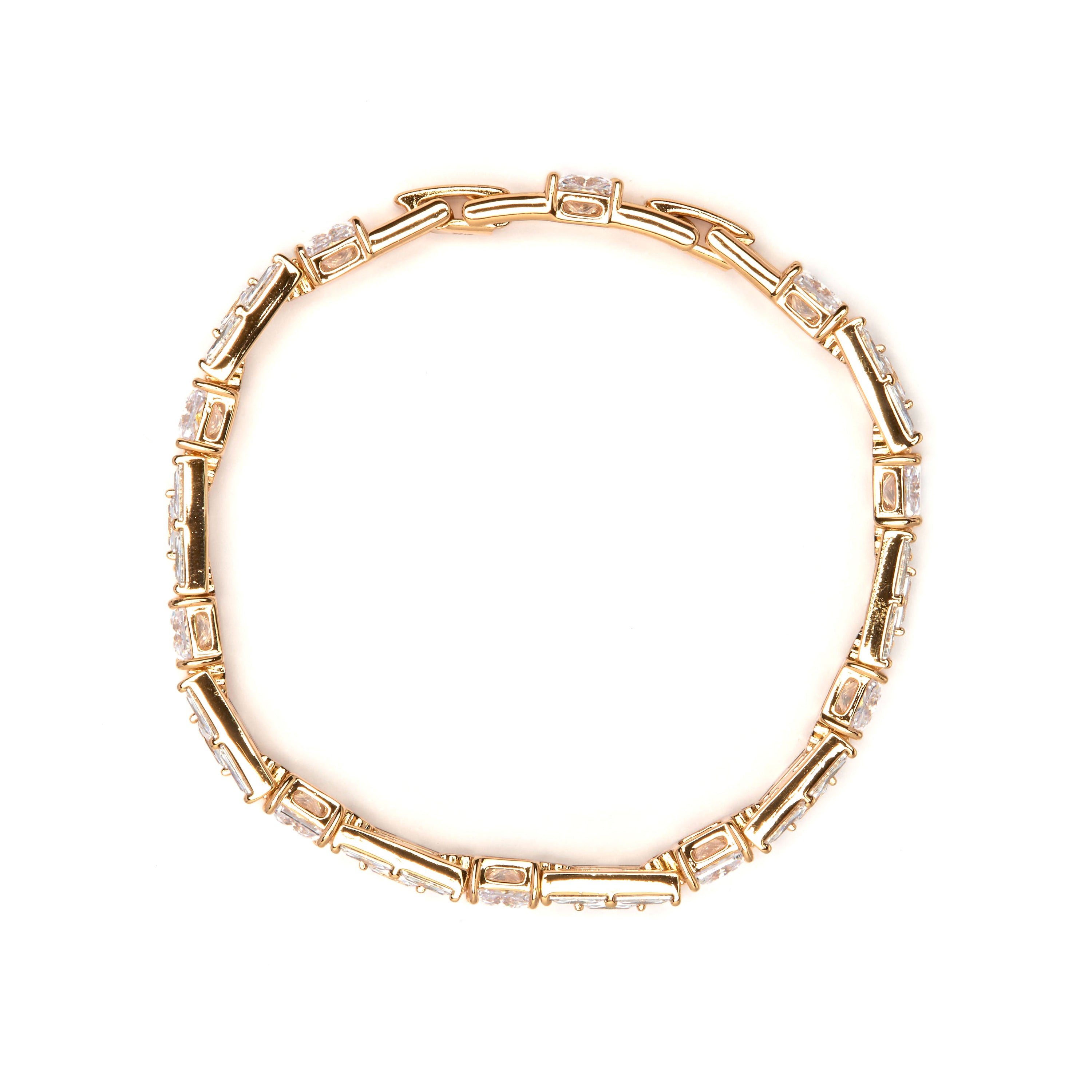 Pulsera de Circonita Brillante acabado en oro amarillo de 18k - Zihi