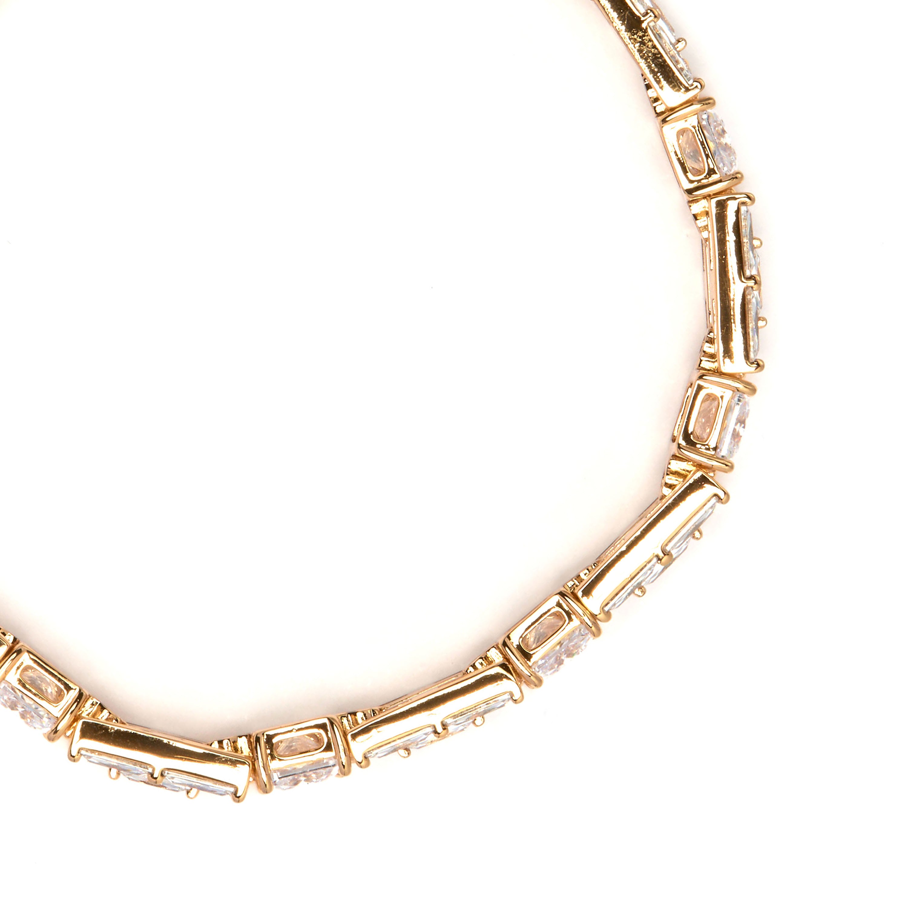 Pulsera de Circonita Brillante acabado en oro amarillo de 18k - Zihi